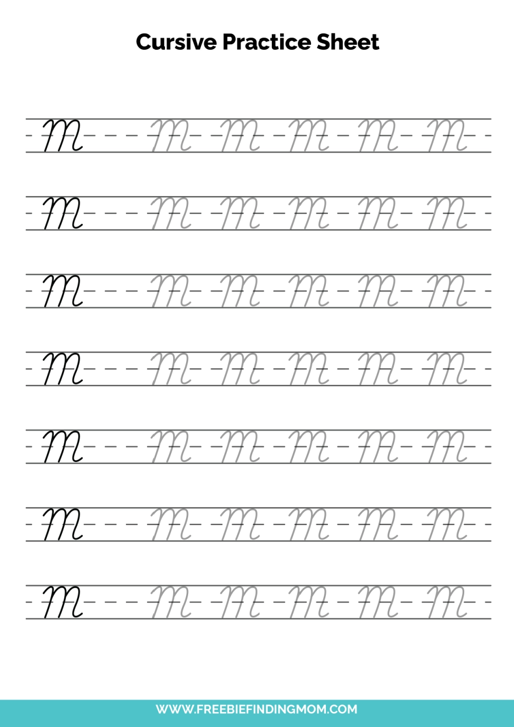 Cursive Practice Paper Printable