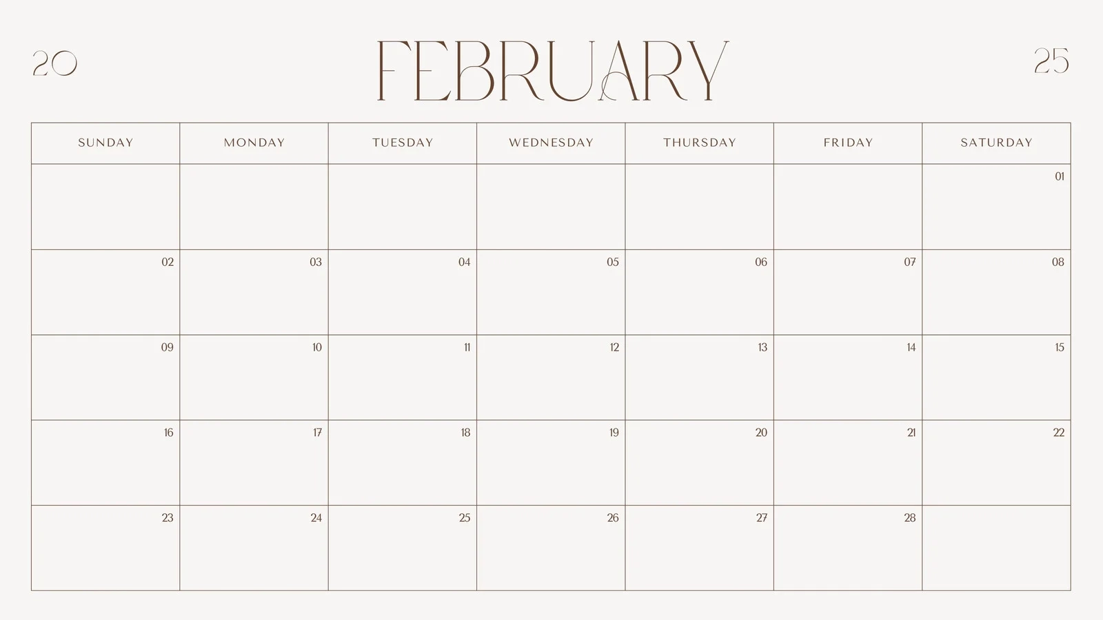 Monthly Calendars Free Printable Blank