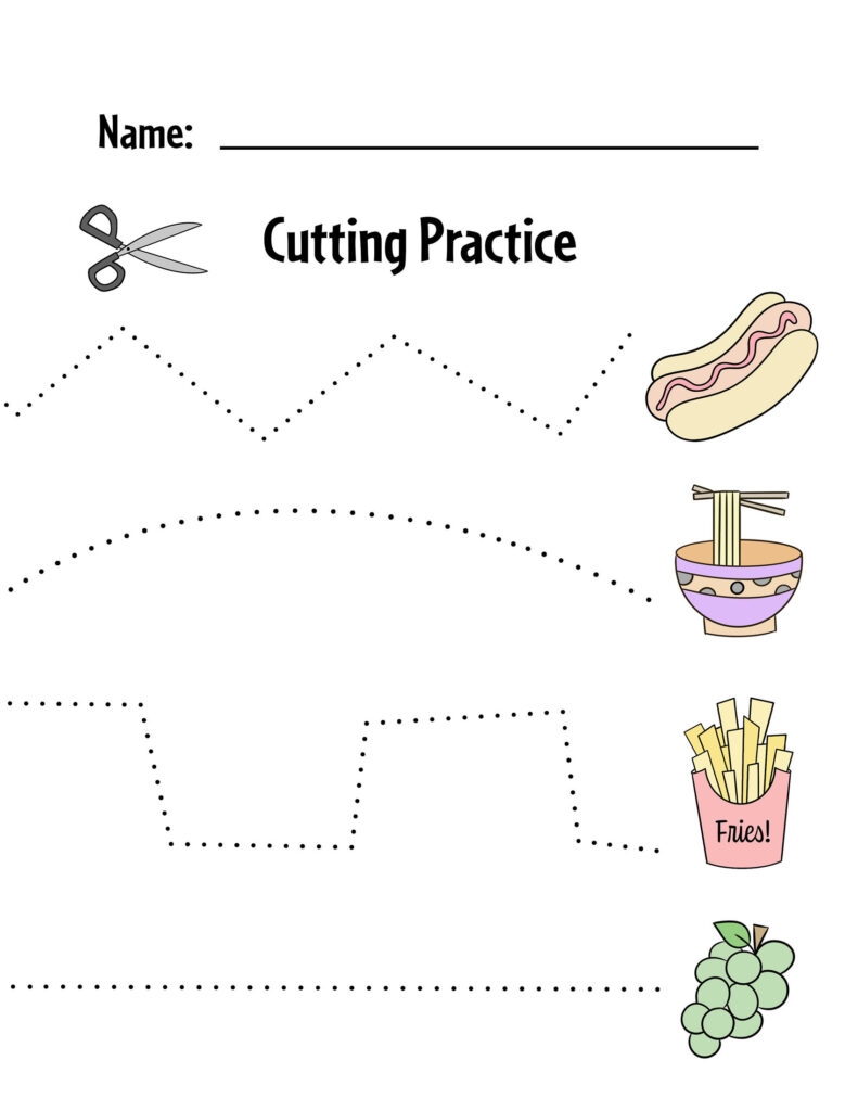 Free Printable Cutting Worksheets For Preschoolers The Hollydog 