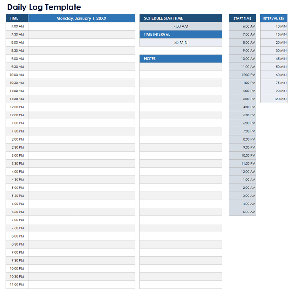 Free Printable Daily Calendar Templates