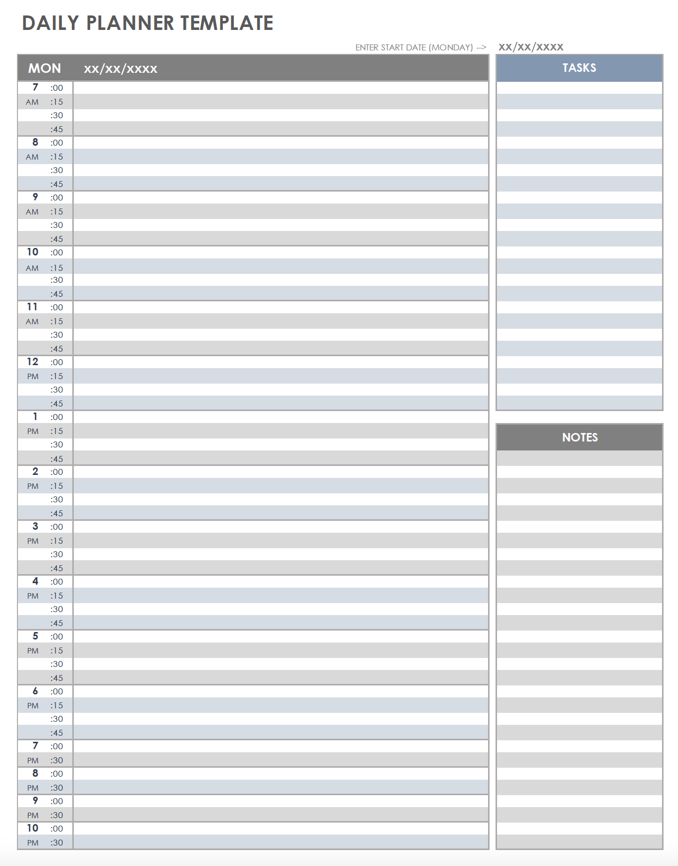 Calendar Planner Template Free