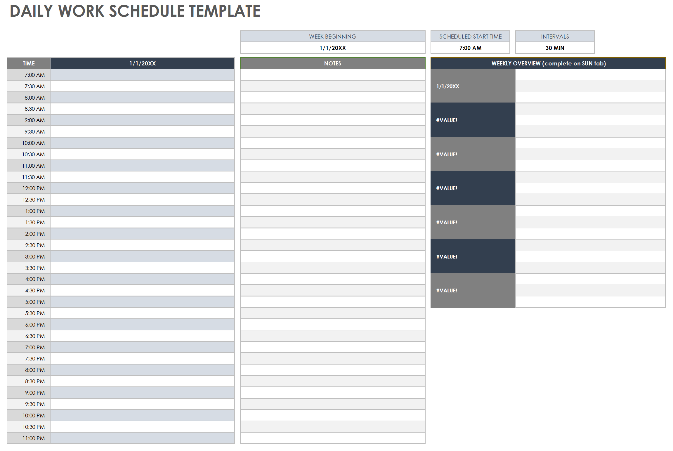 Calendar Daily Planner Printable