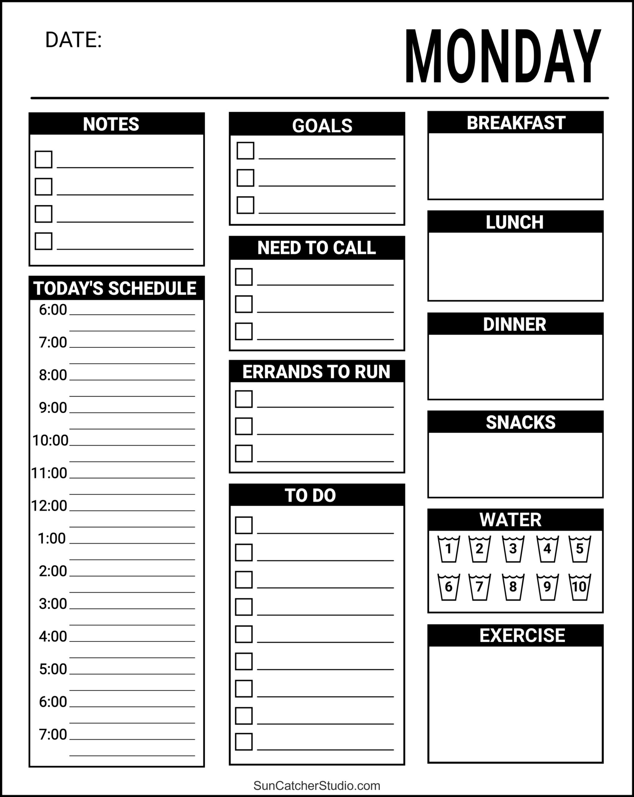 Free Printable Daily Calendar Worksheets