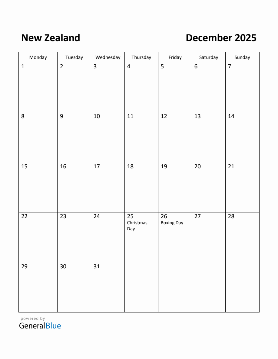 December Calendar Printable Calendar Zoon