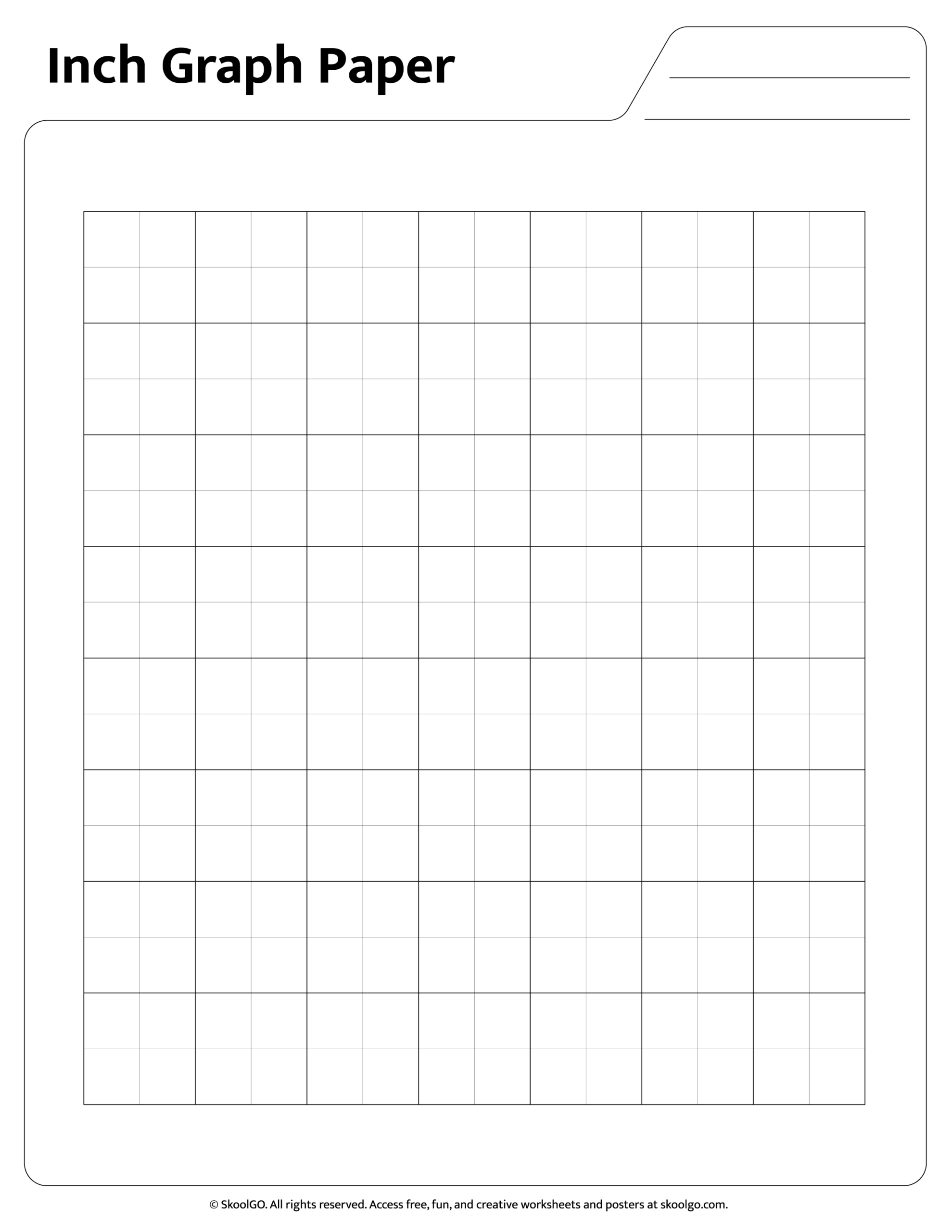 Free Printable Inch Graph Paper Easy PDF Download