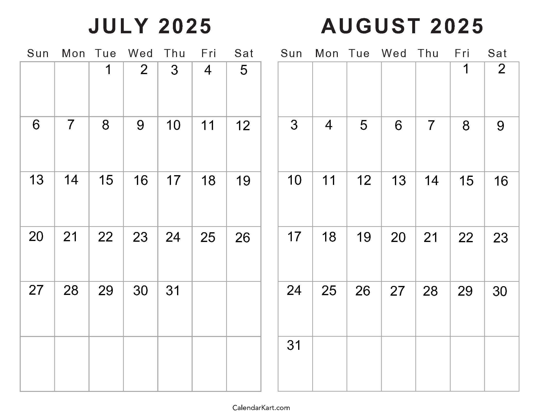 Blank Printable Bimonthly Calendar