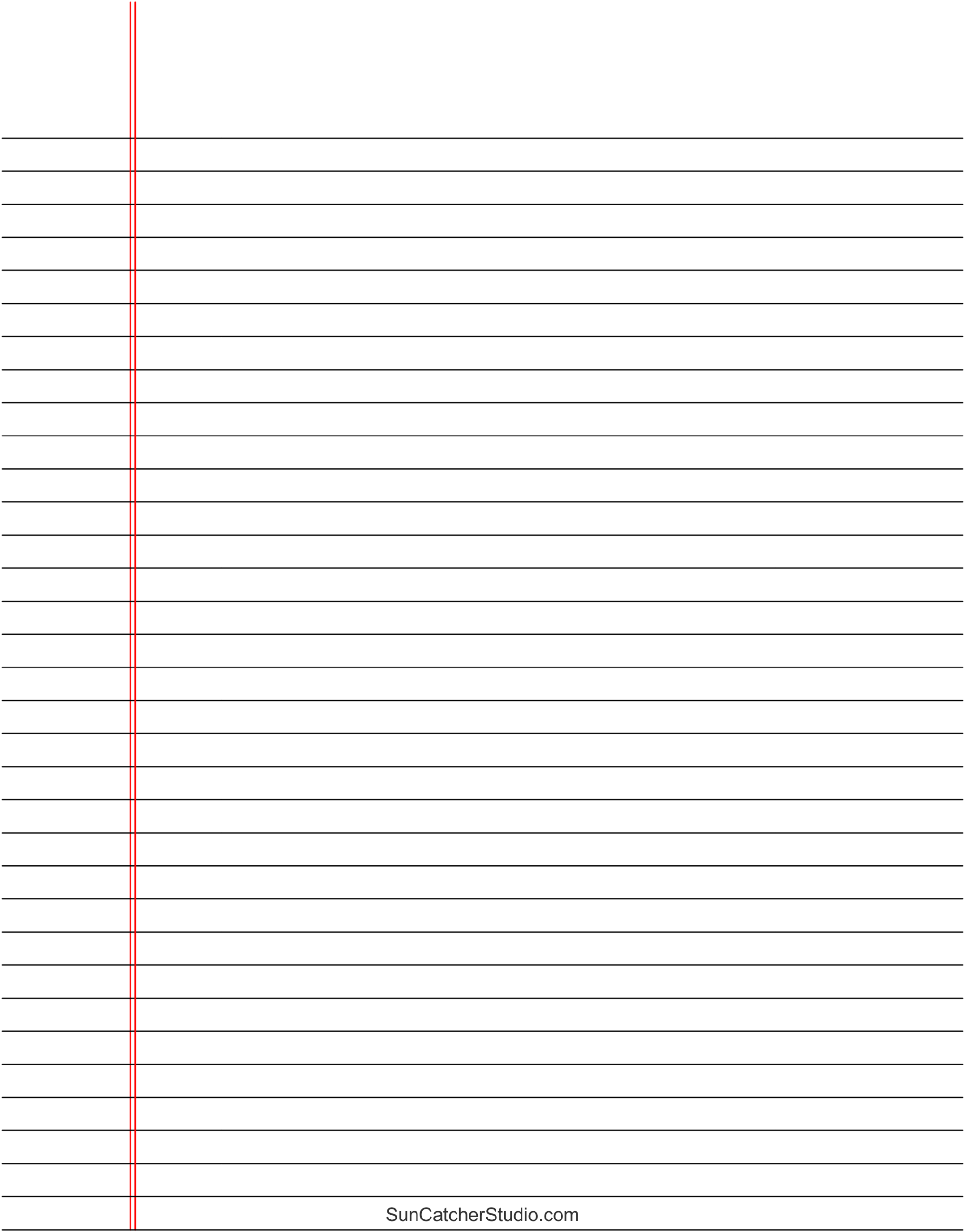 Free Printable Lined Paper Handwriting Notebook Templates 