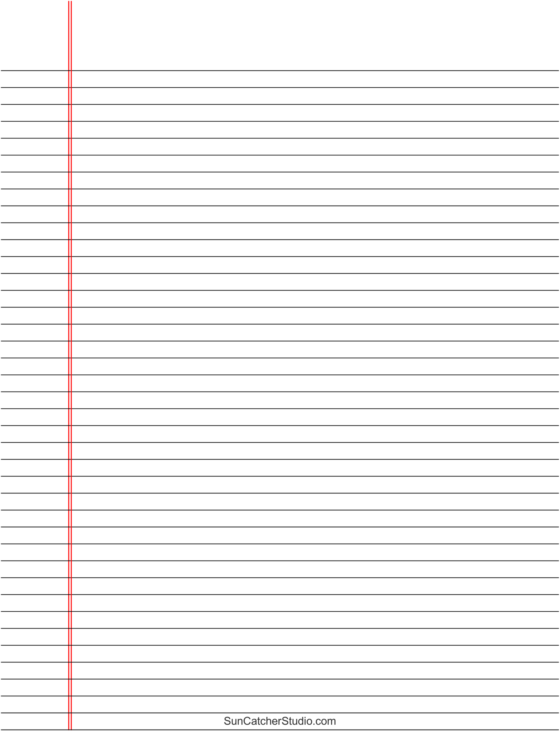 Free Printable Lined Paper Handwriting Notebook Templates 