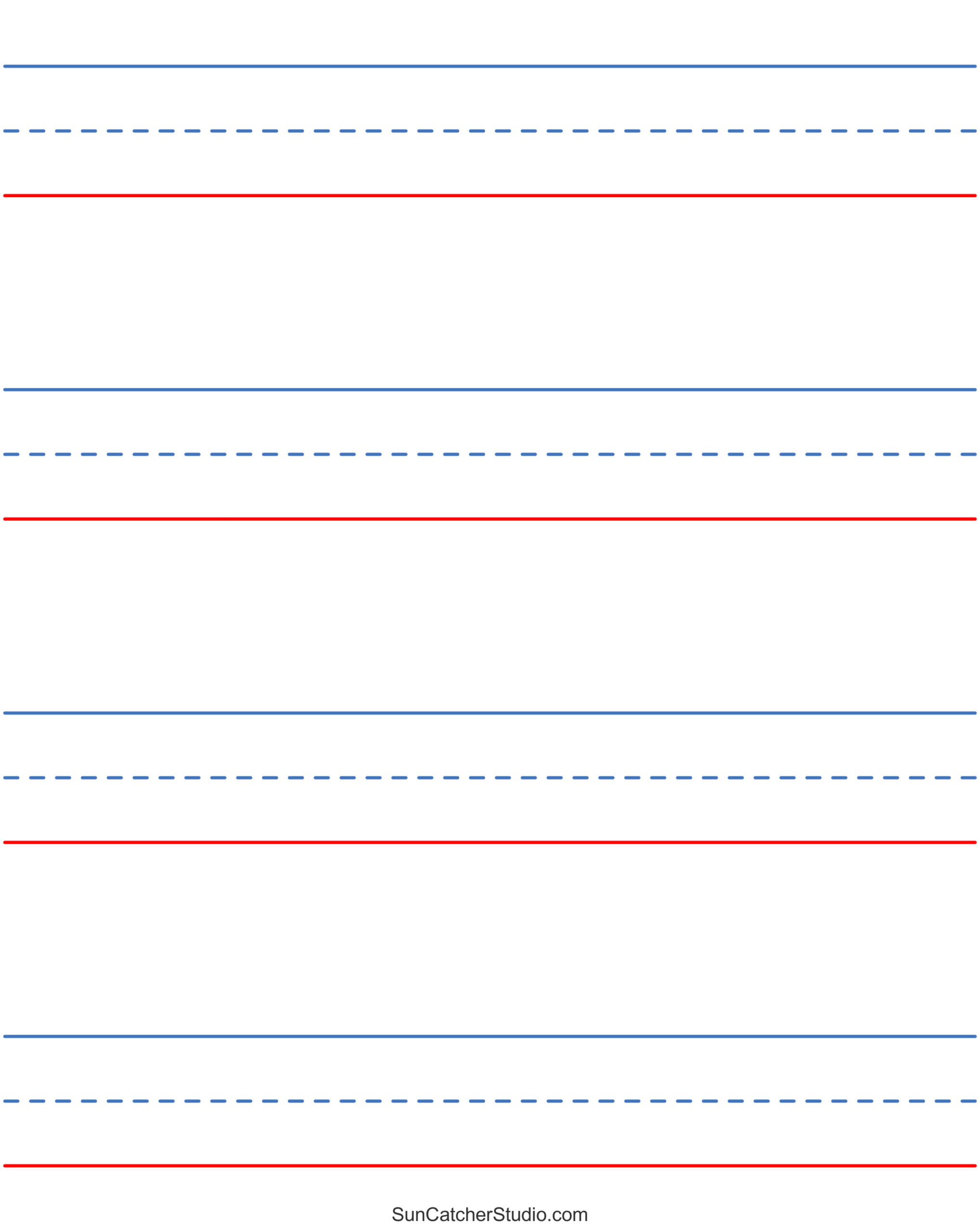 Free Printable Lined Paper Handwriting Notebook Templates 