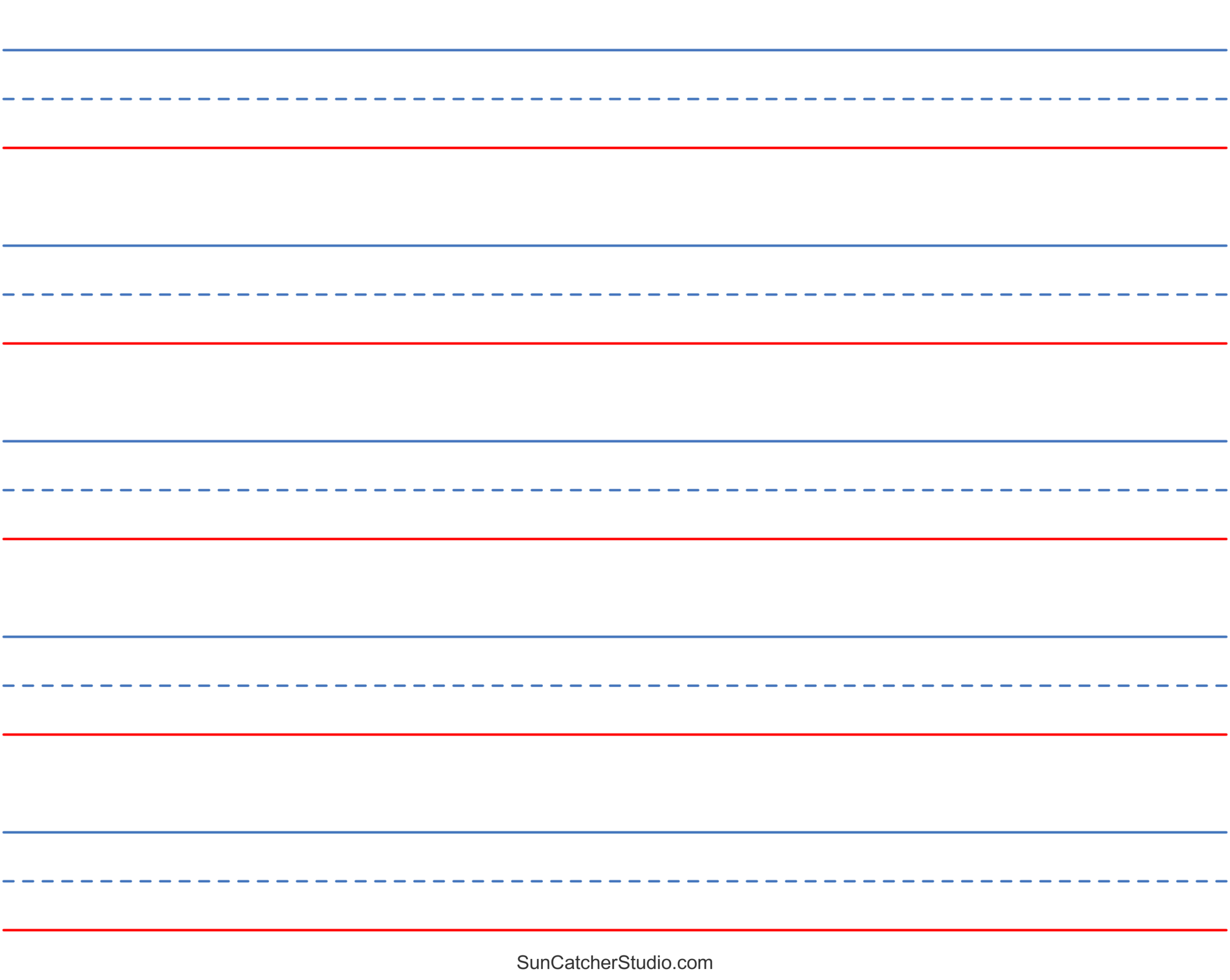 Free Printable Lined Paper Handwriting Notebook Templates 