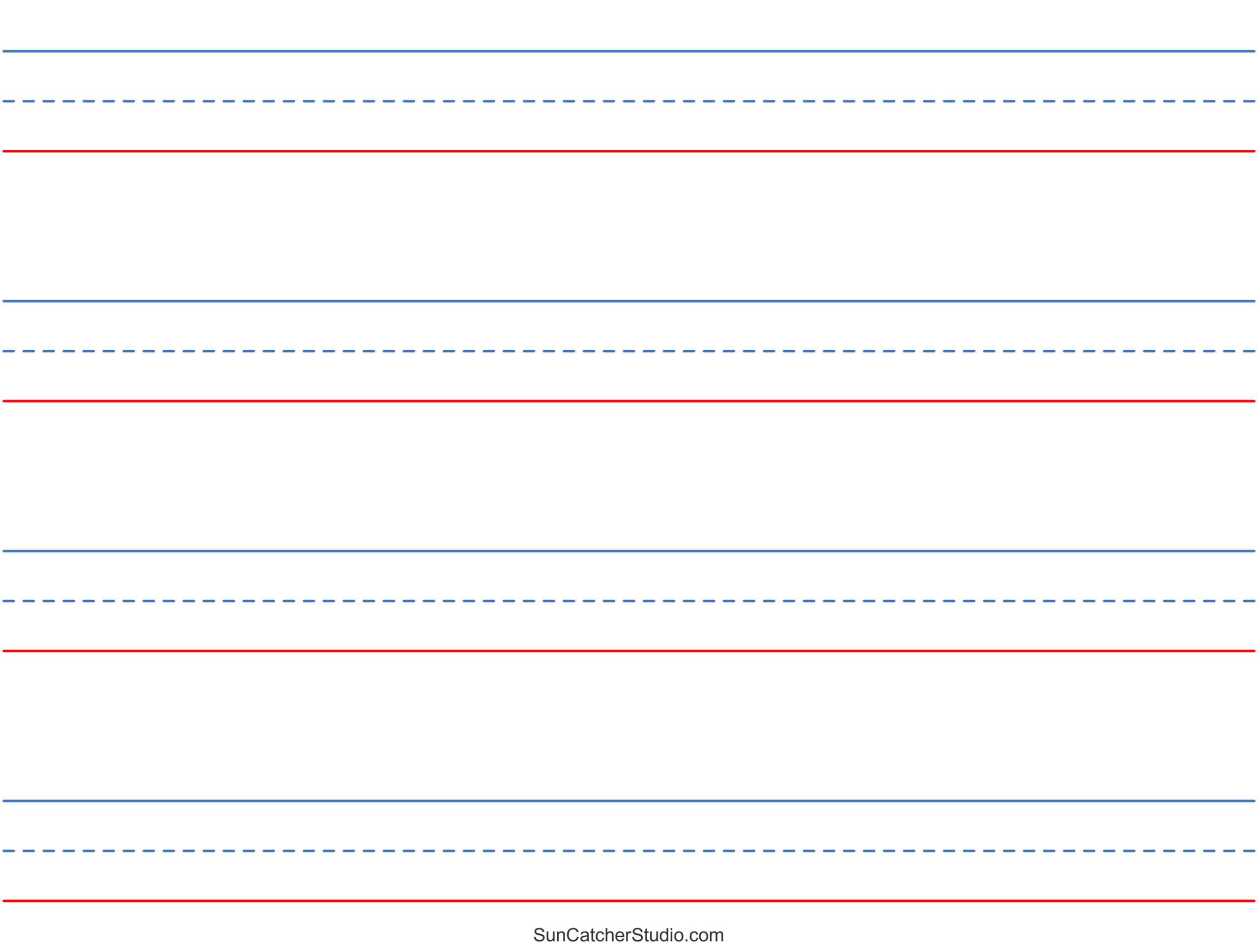 Free Printable Lined Paper Handwriting Notebook Templates 