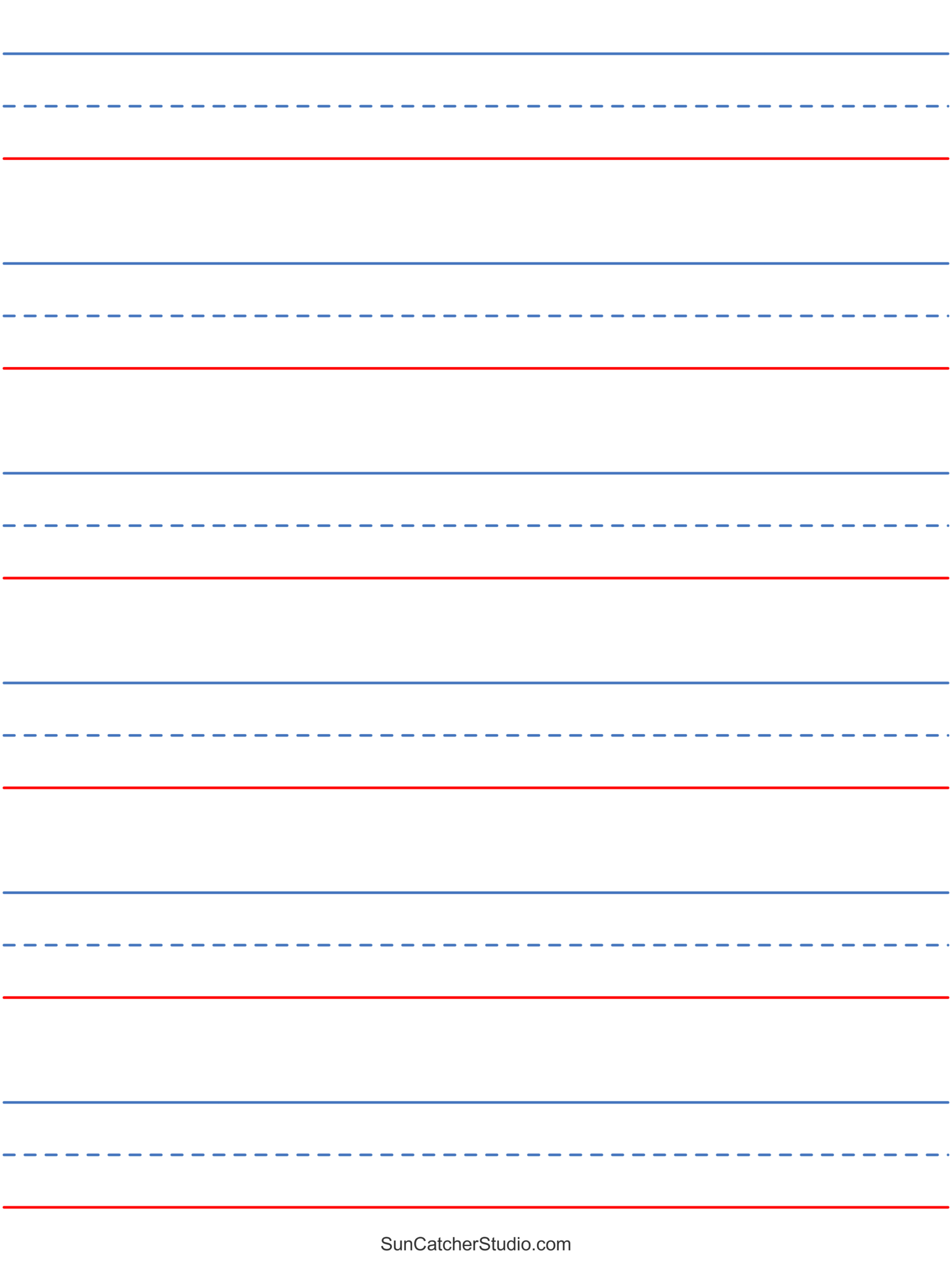 Free Printable Lined Paper Handwriting Notebook Templates 
