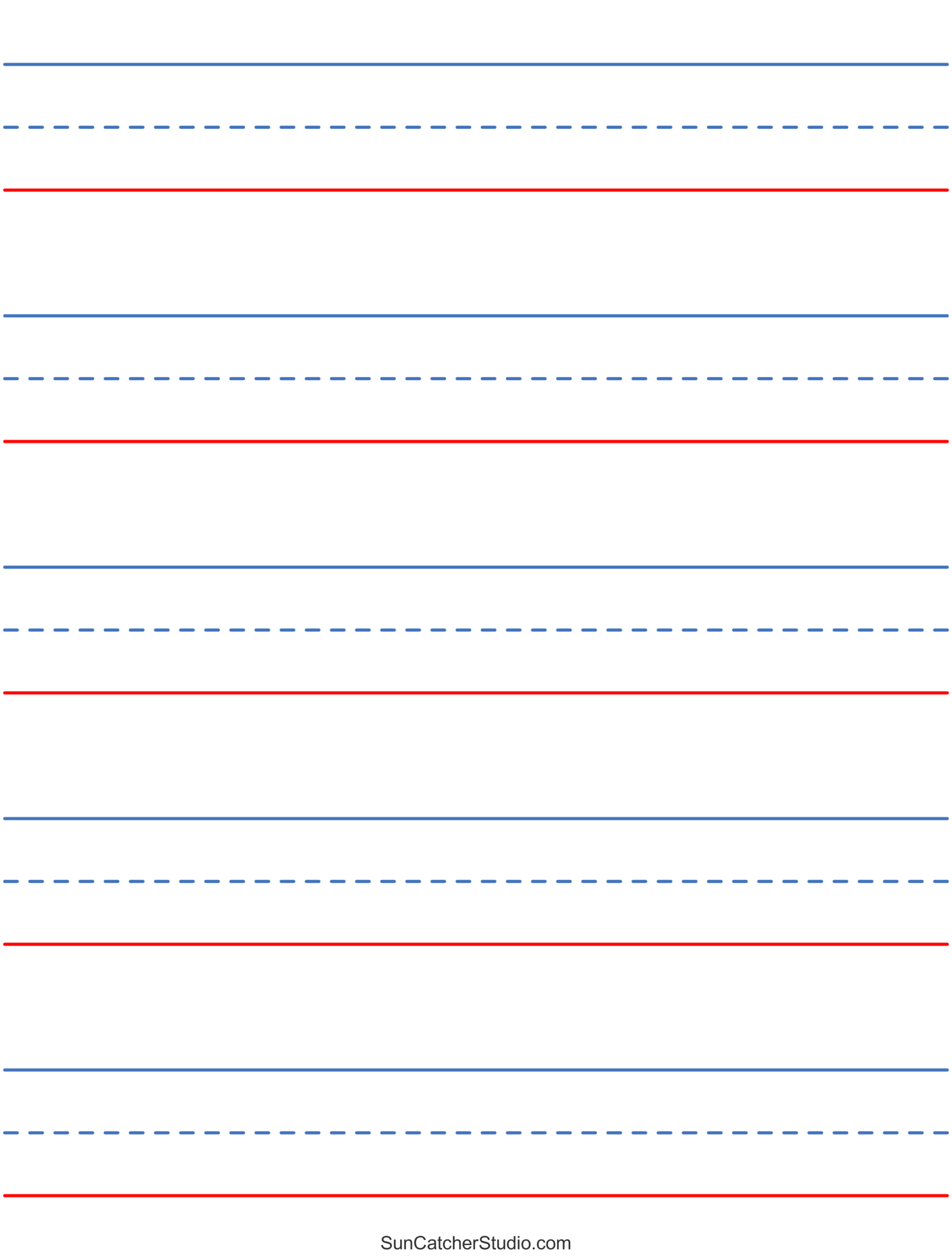 Free Printable Lined Paper Handwriting Notebook Templates DIY 