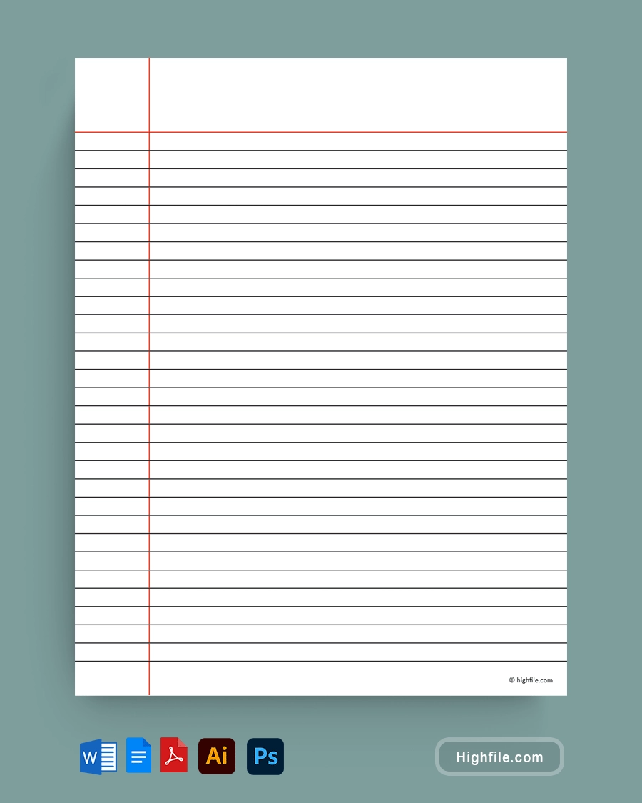 Paper With Lines Png