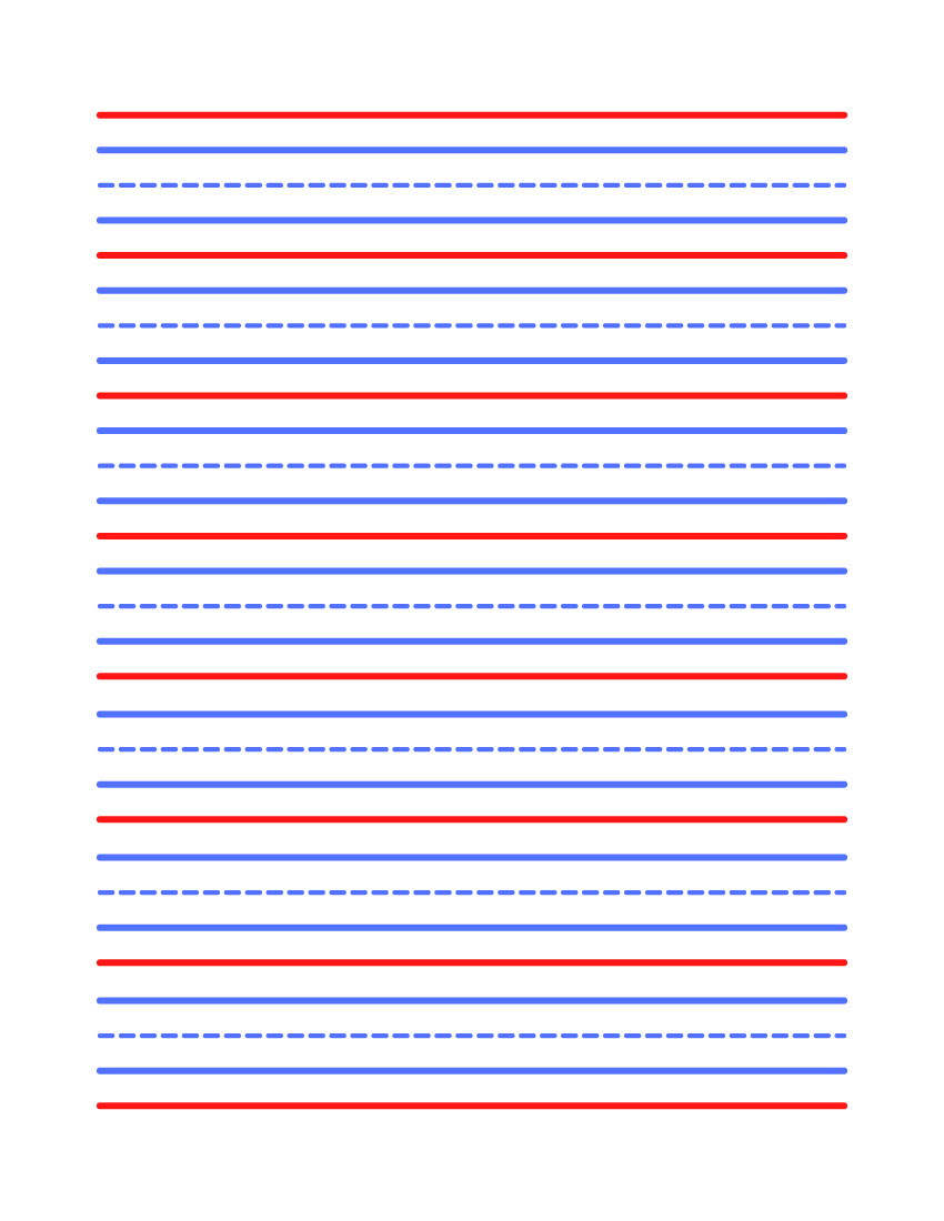 Handwriting Lined Paper Printable