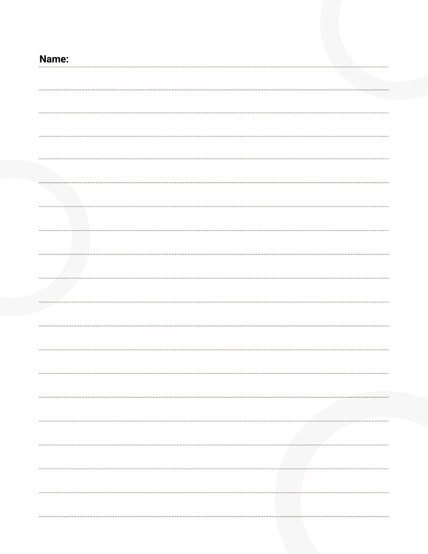 Printable Lined Paper Template A4
