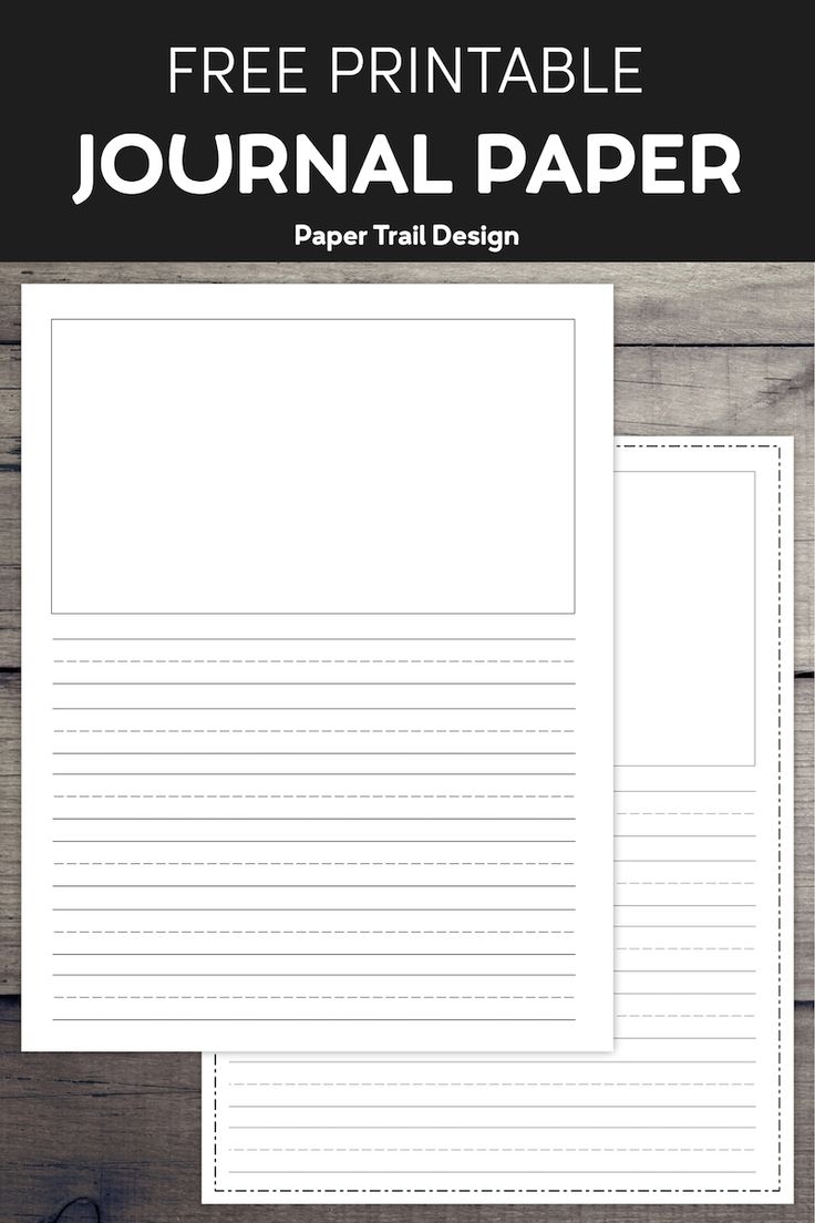 Free Printable Lined Writing Paper With Drawing Box Paper Trail 