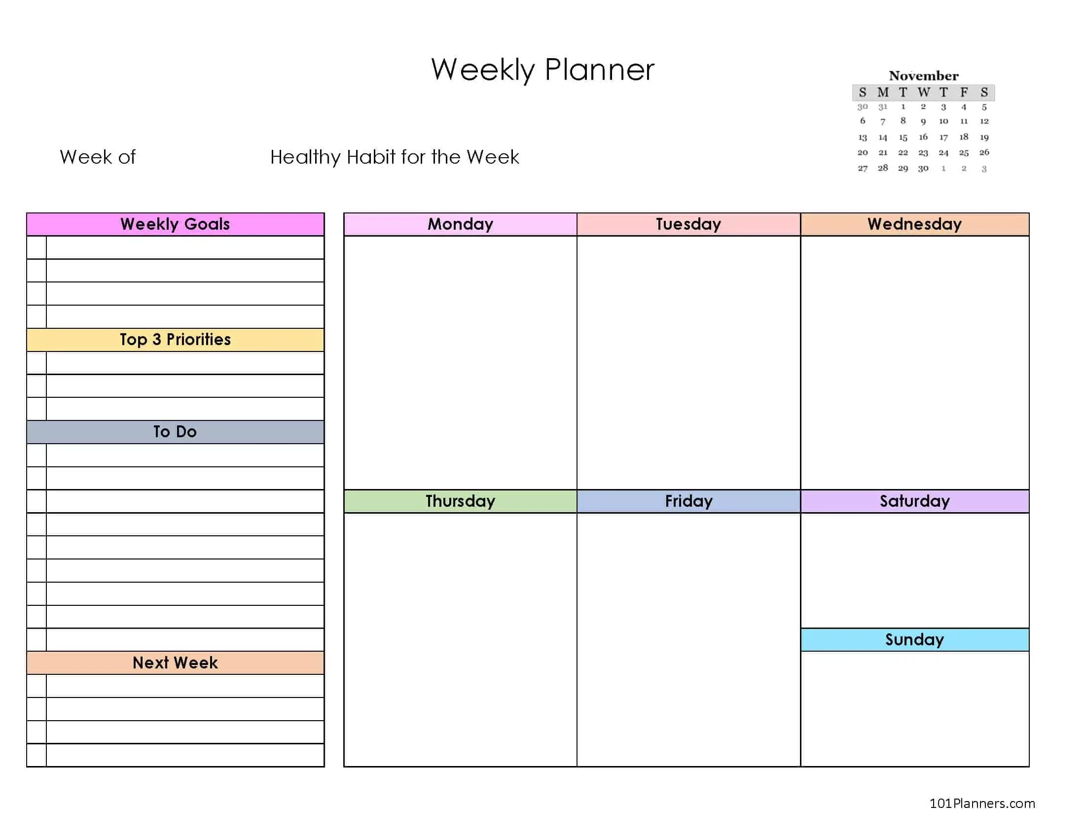 Free Printable November 2026 Calendar Customize Online