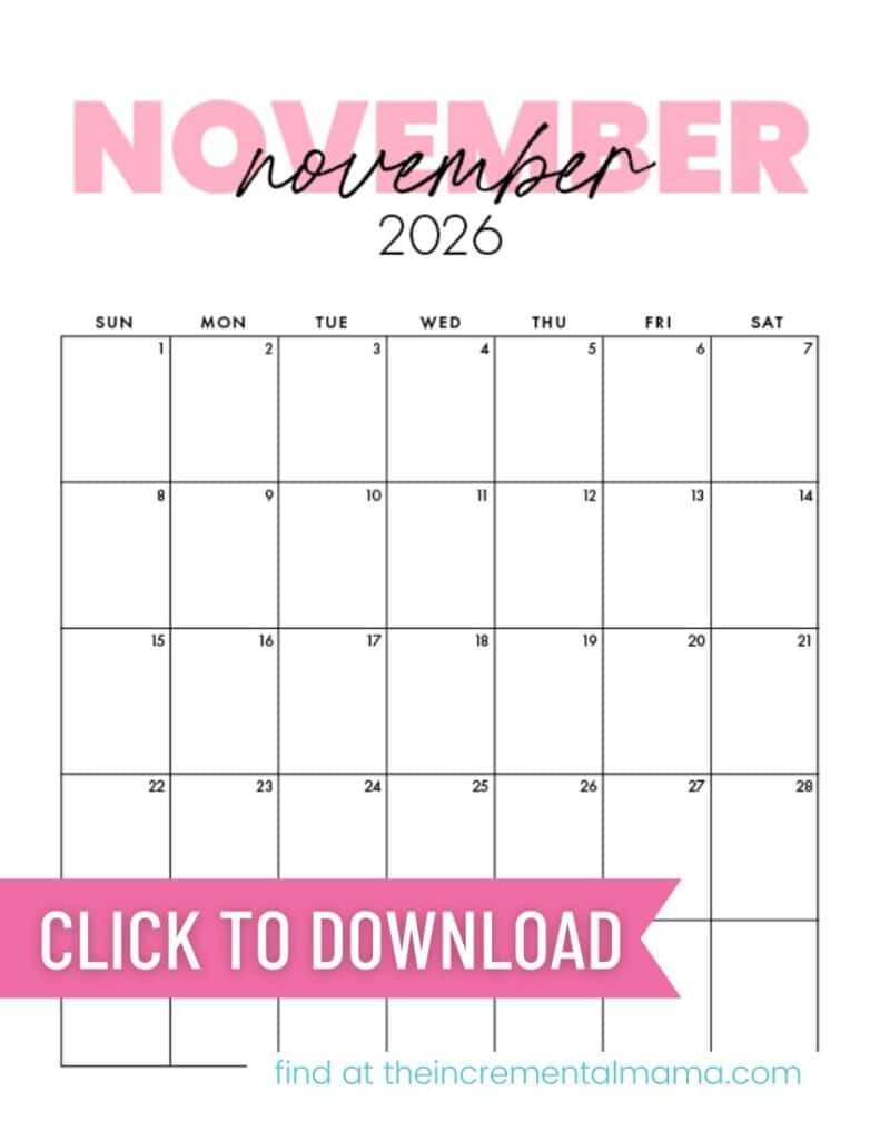 Free Printable Pretty 2026 Pink Calendar Templates The 