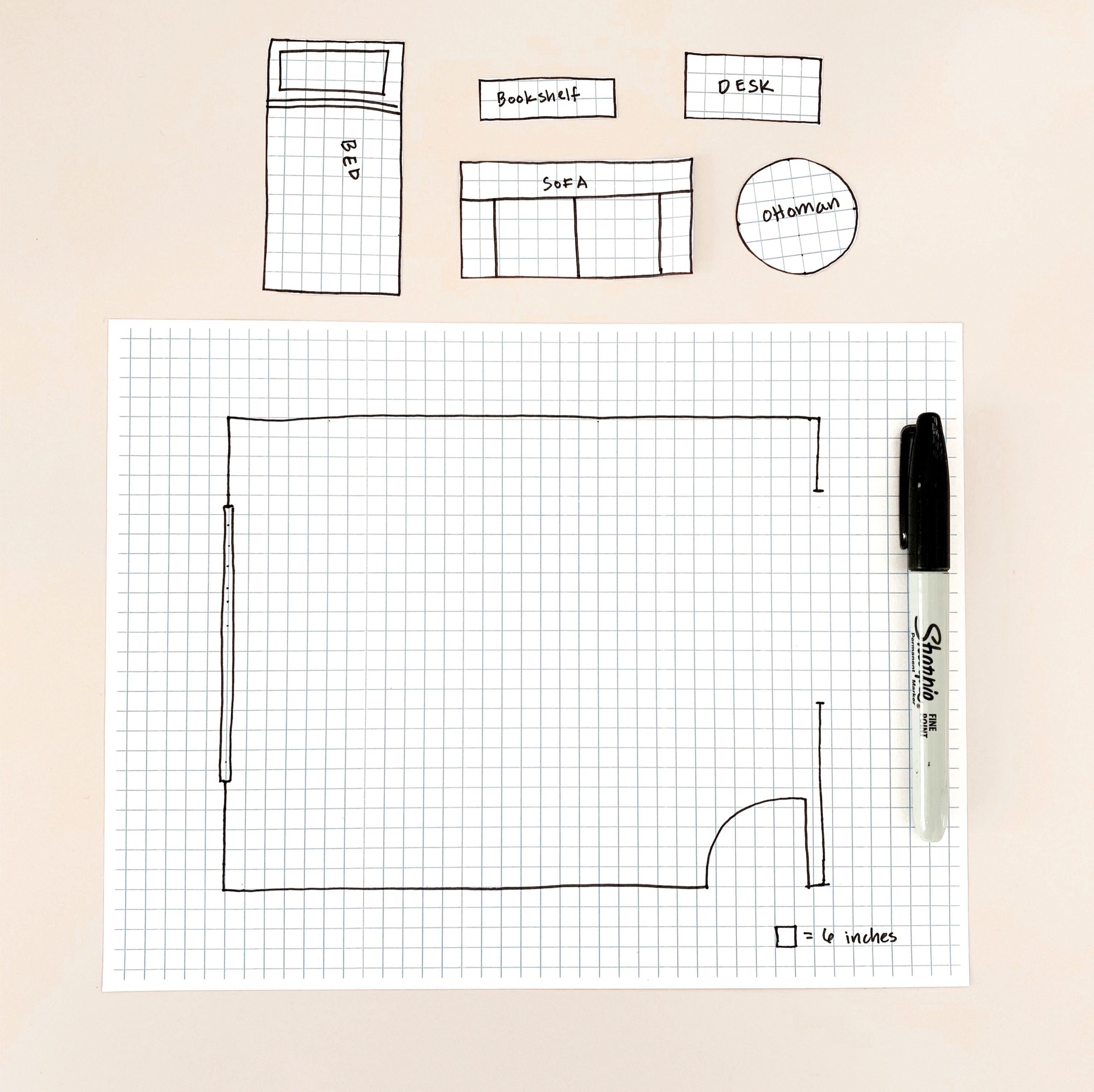 Graph Paper Room Planner