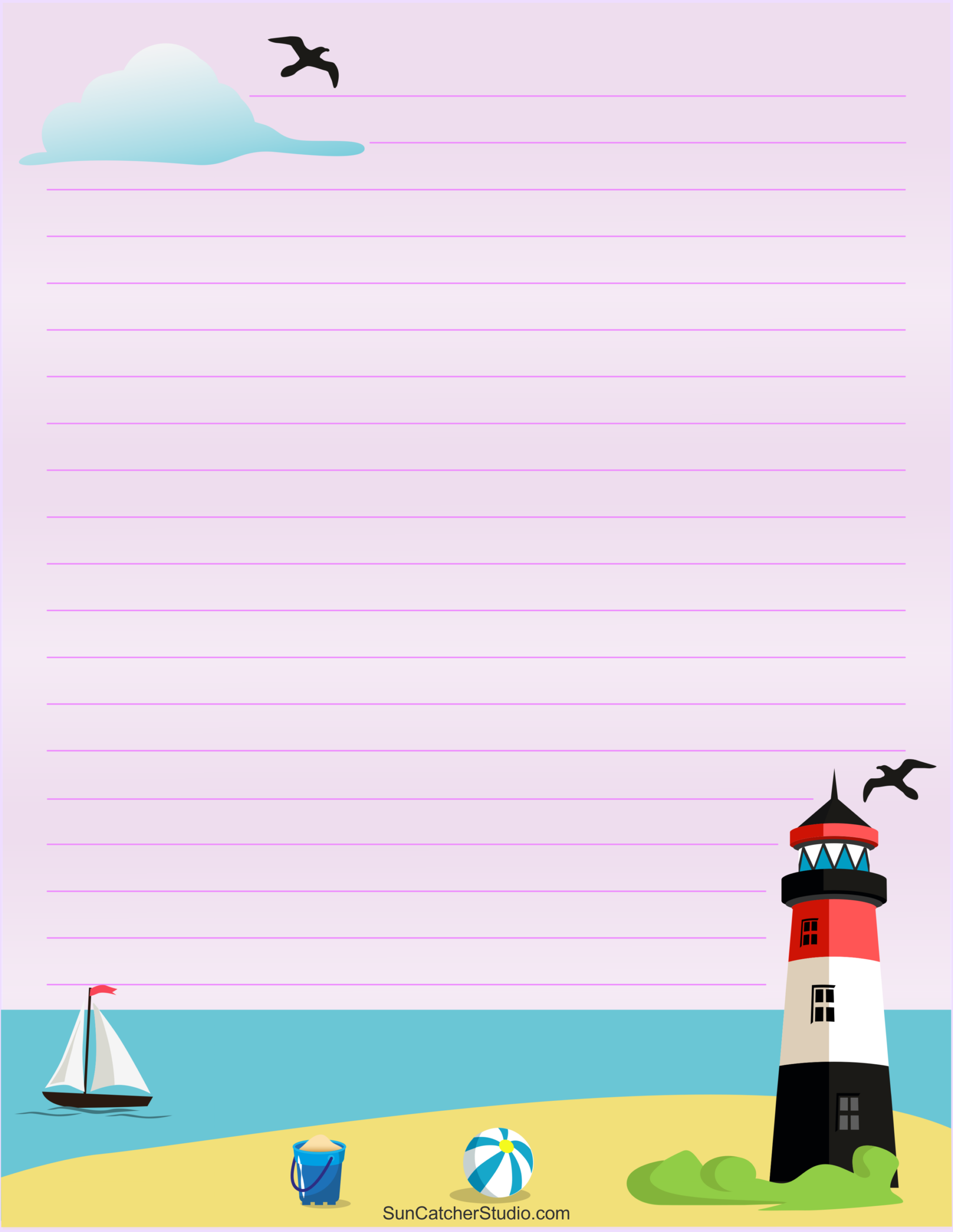 Free Printable Fancy Lined Paper