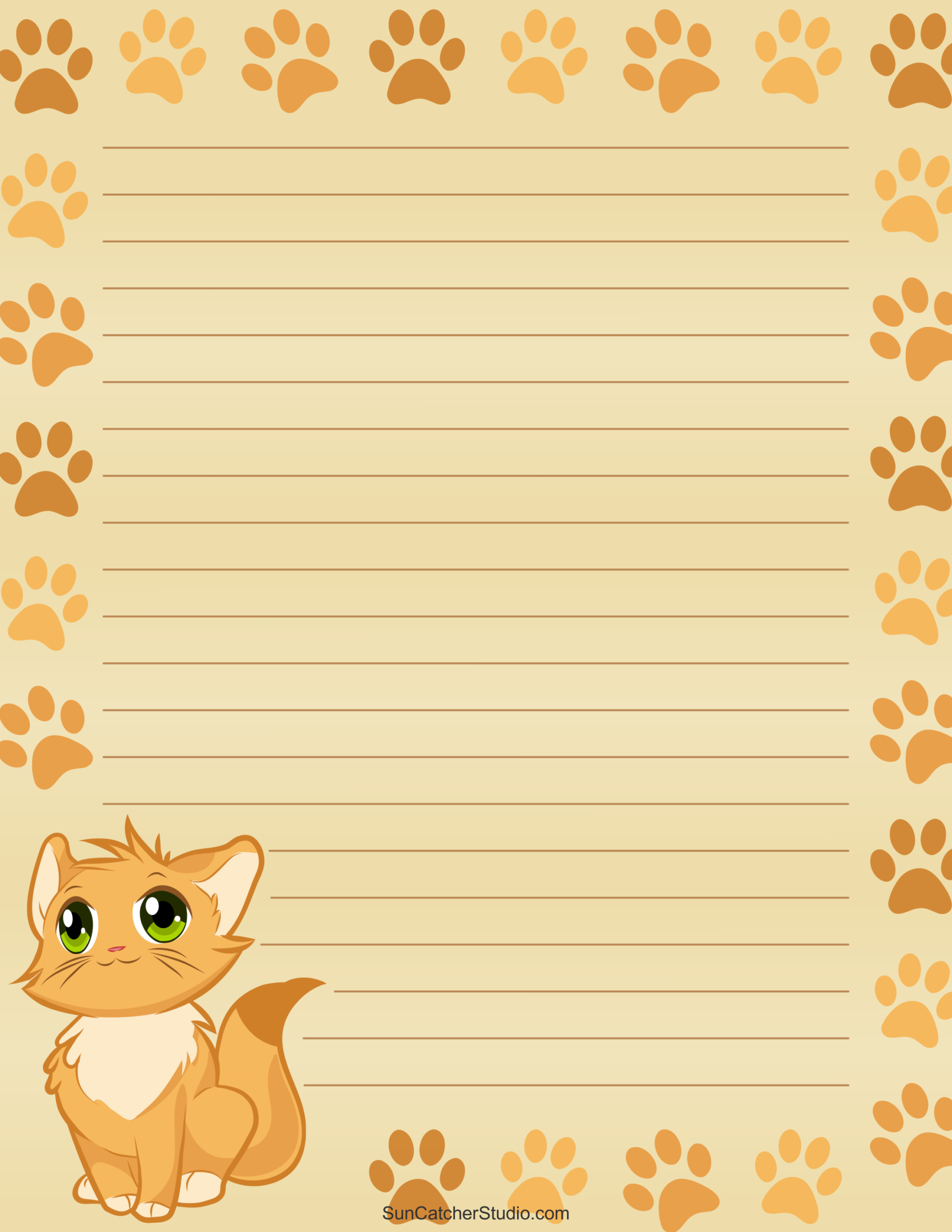 Yellow Lined Paper Template Word