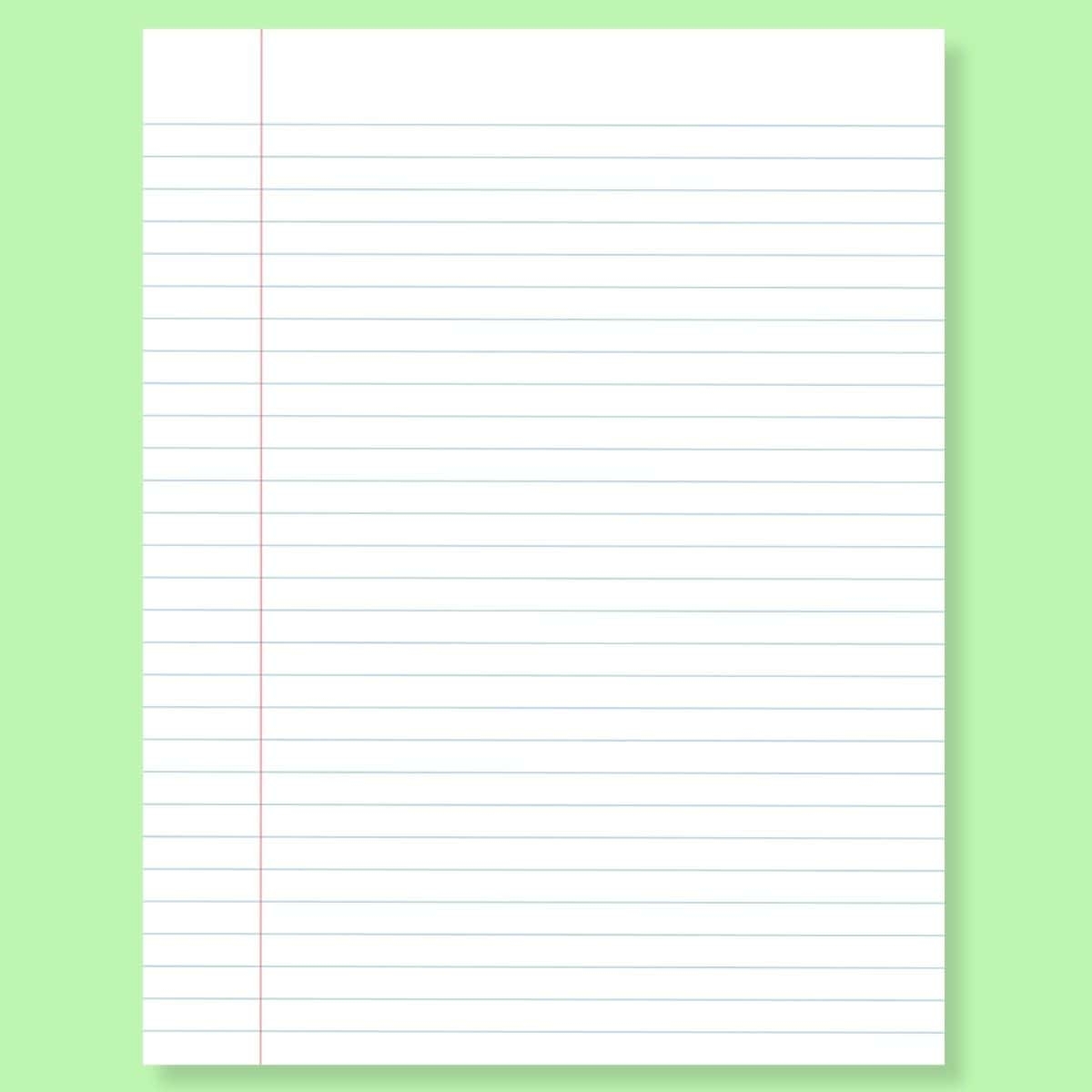 FREE Printable Wide Ruled Paper PDF