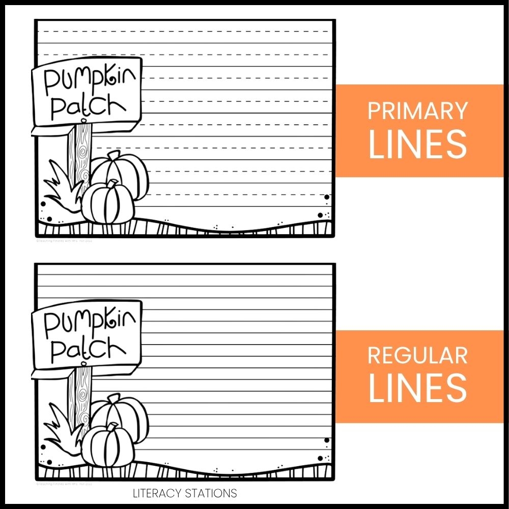 Pumpkin Lined Writing Paper