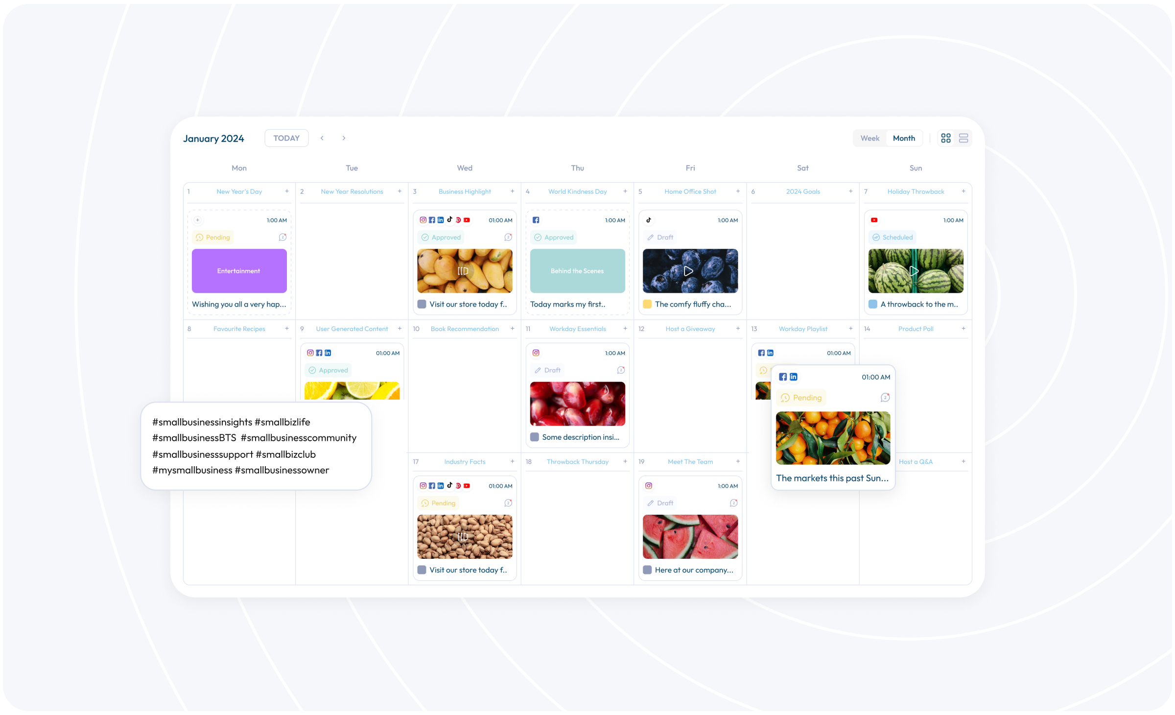 Free Social Media Content Planner Plann By Linktree