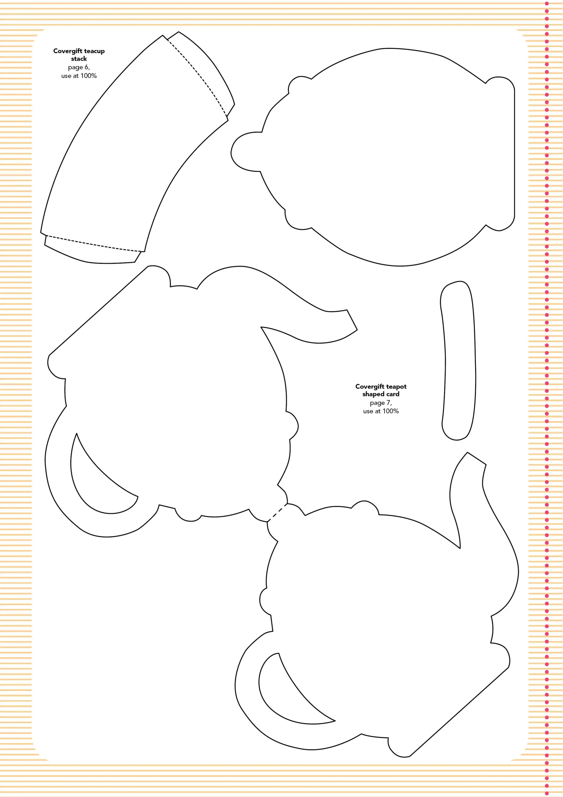 Free Teapot Card Template Gathered