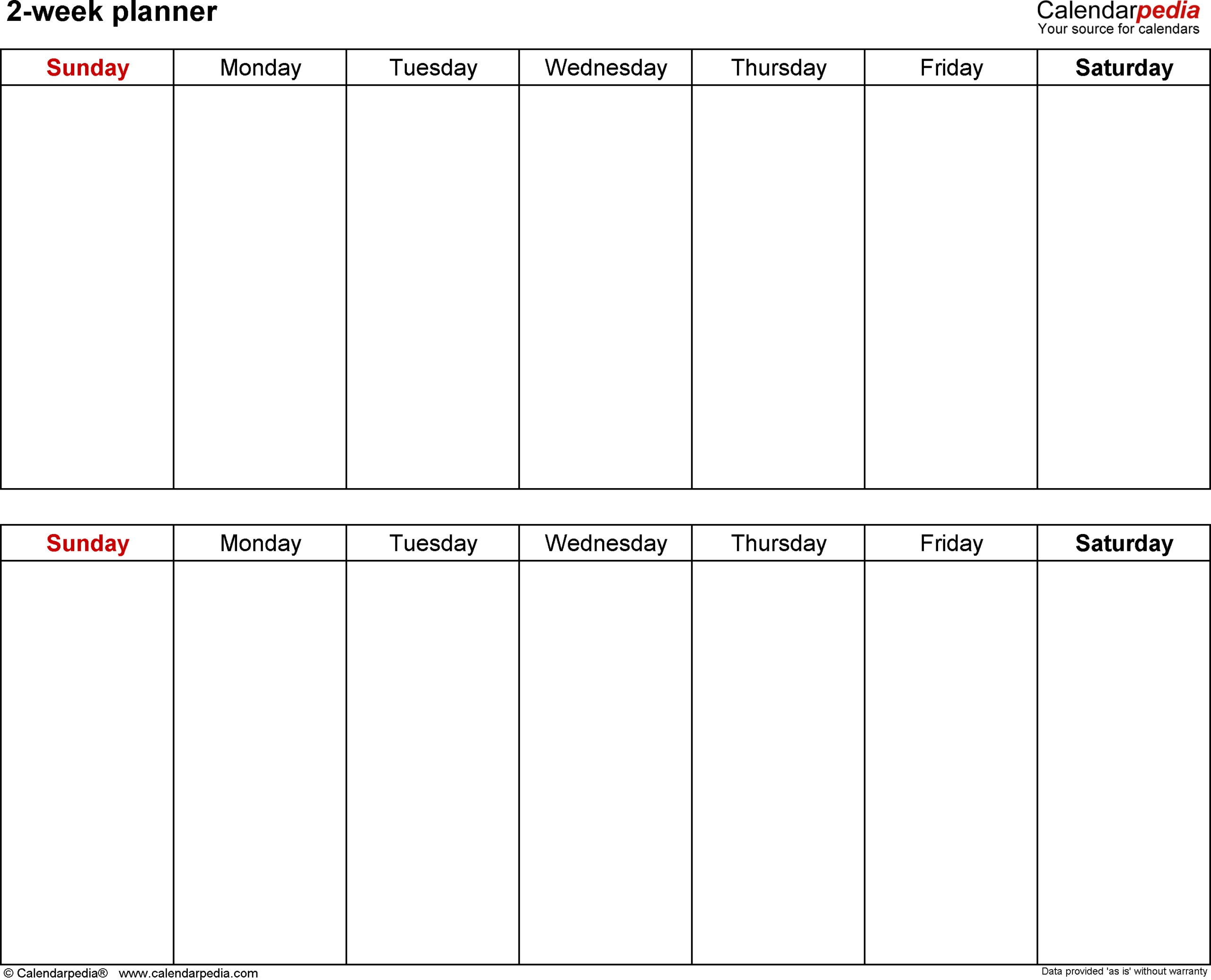 Weekly Calendar Planner