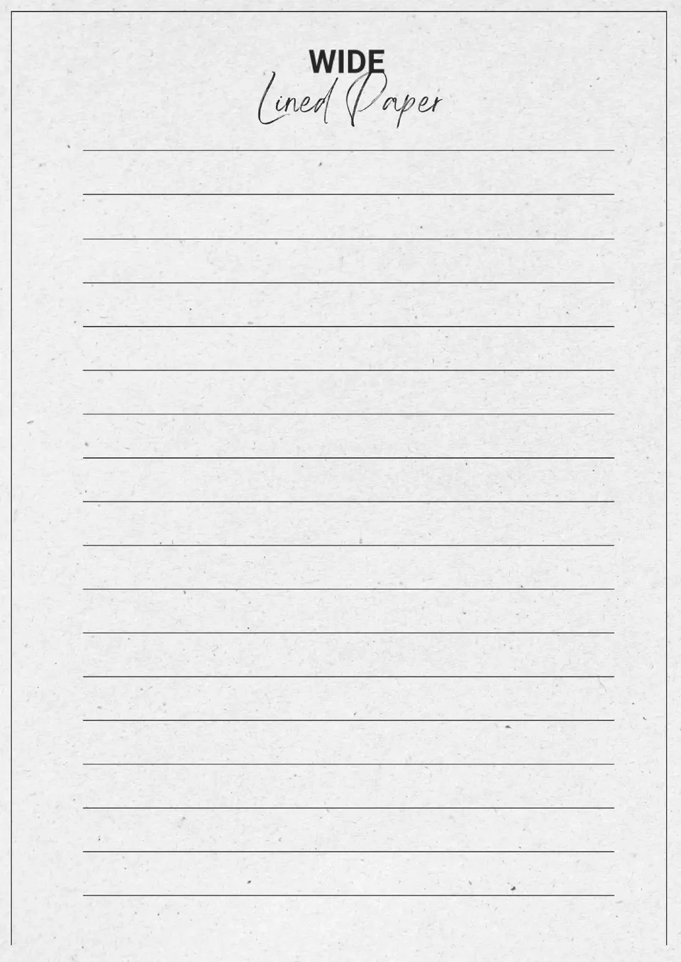 Free Wide Lined Paper Template For Google Docs