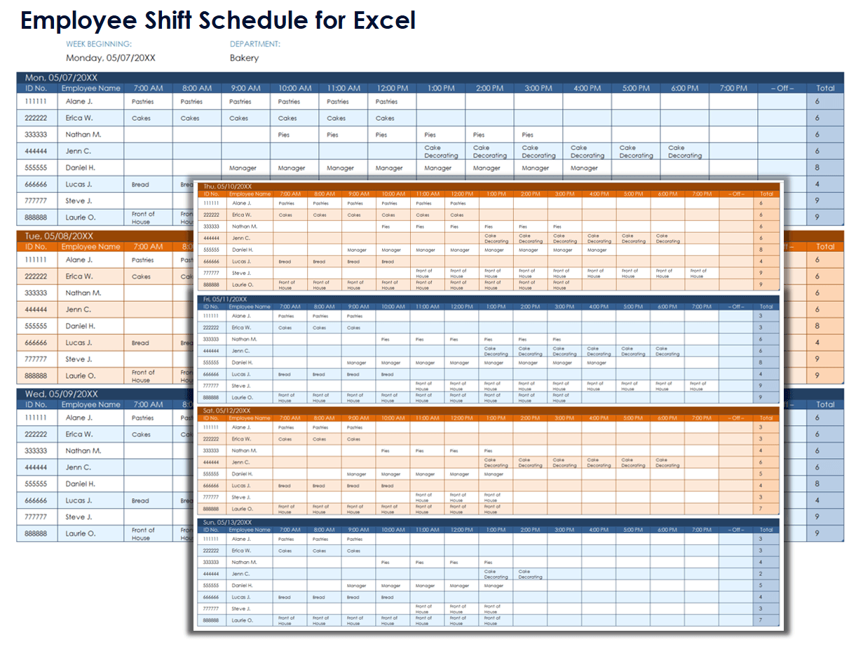 Free Work Schedule Templates For Word And Excel