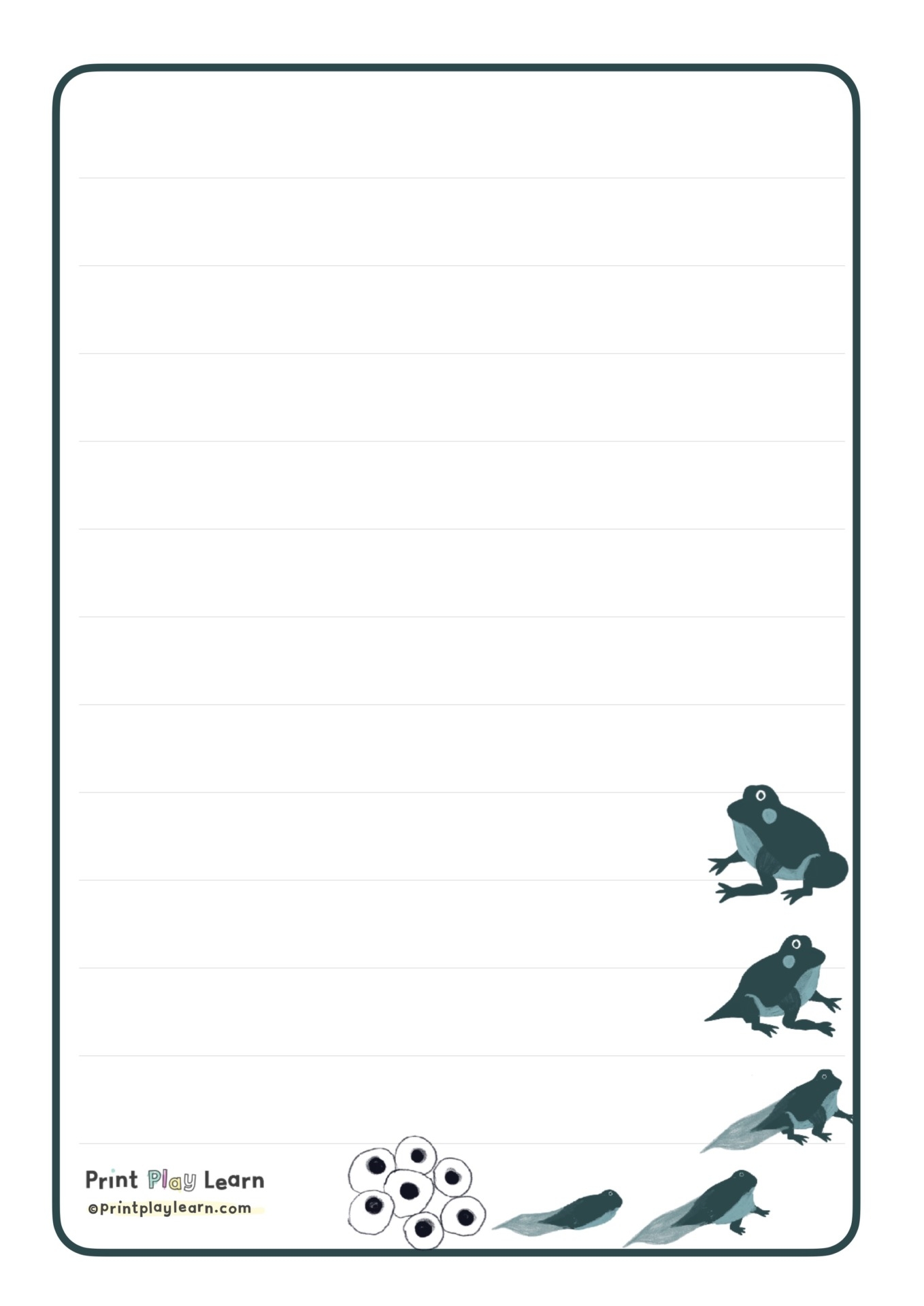 Frog Life Cycle Writing Paper Printable Teaching Resources 