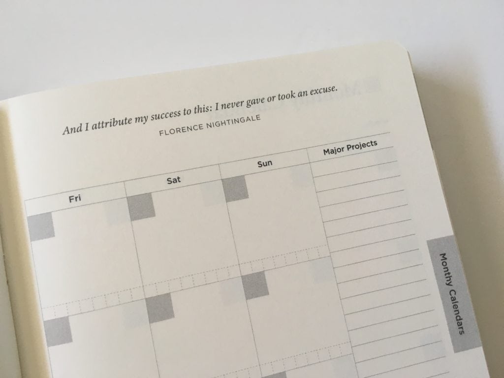 Full Focus Planner Monthly Calendar