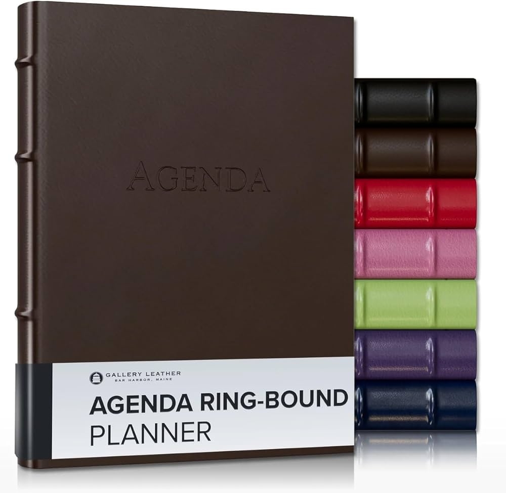 Gallery Leather 2026 Weekly Planner With 3 Rings Elegant 3 Ring 