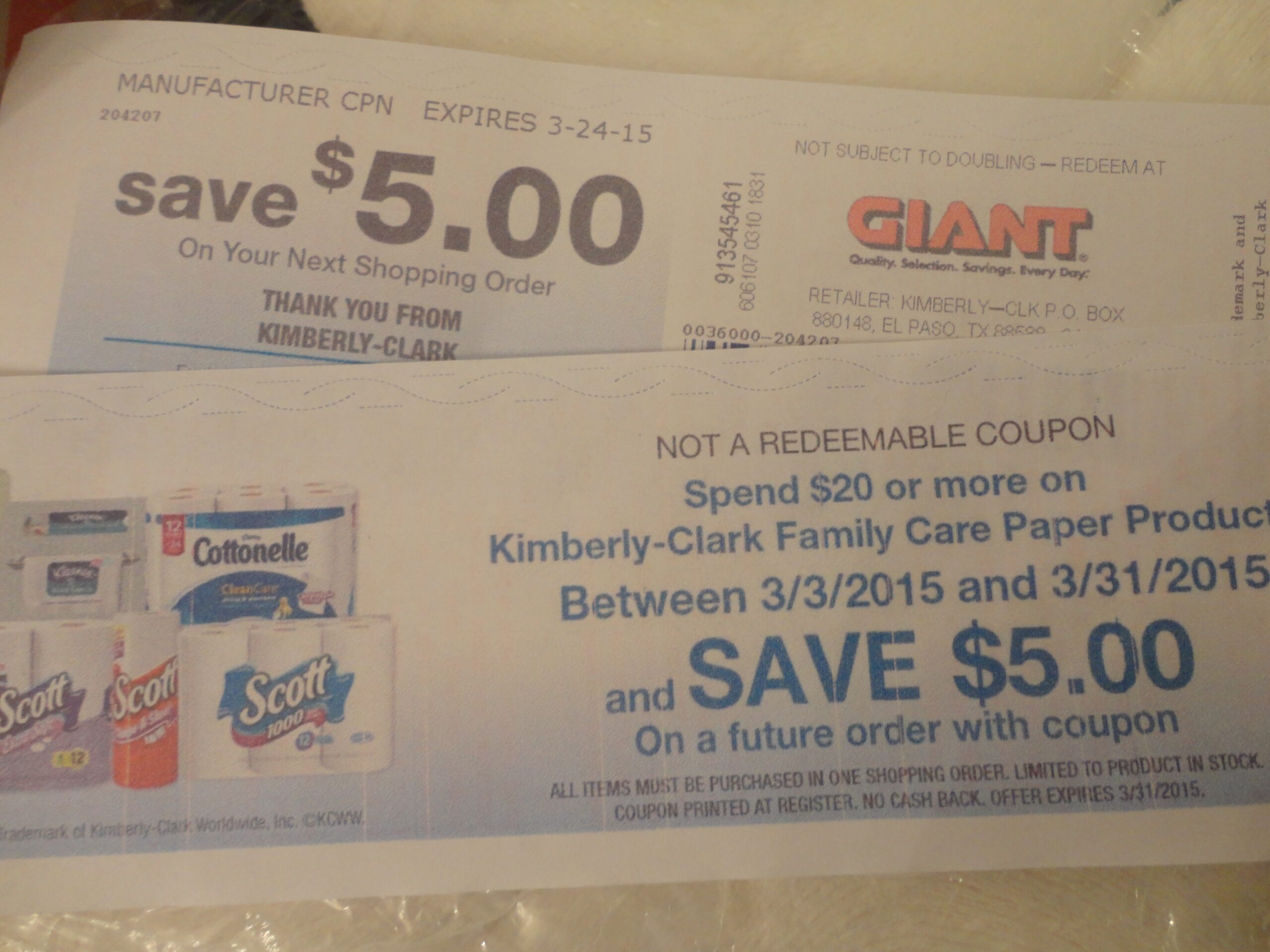 Giant Stockup Prices On Kimberly Clark Products SHIP SAVES