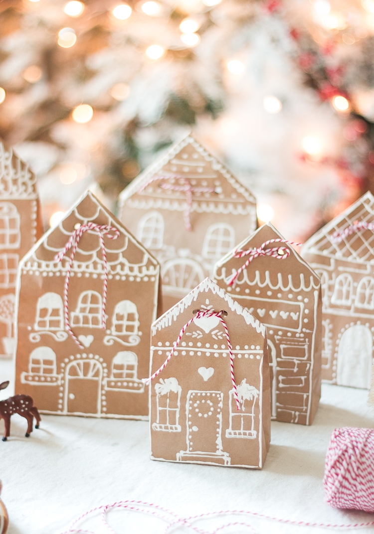 Paper Bag Gingerbread House Free Printable