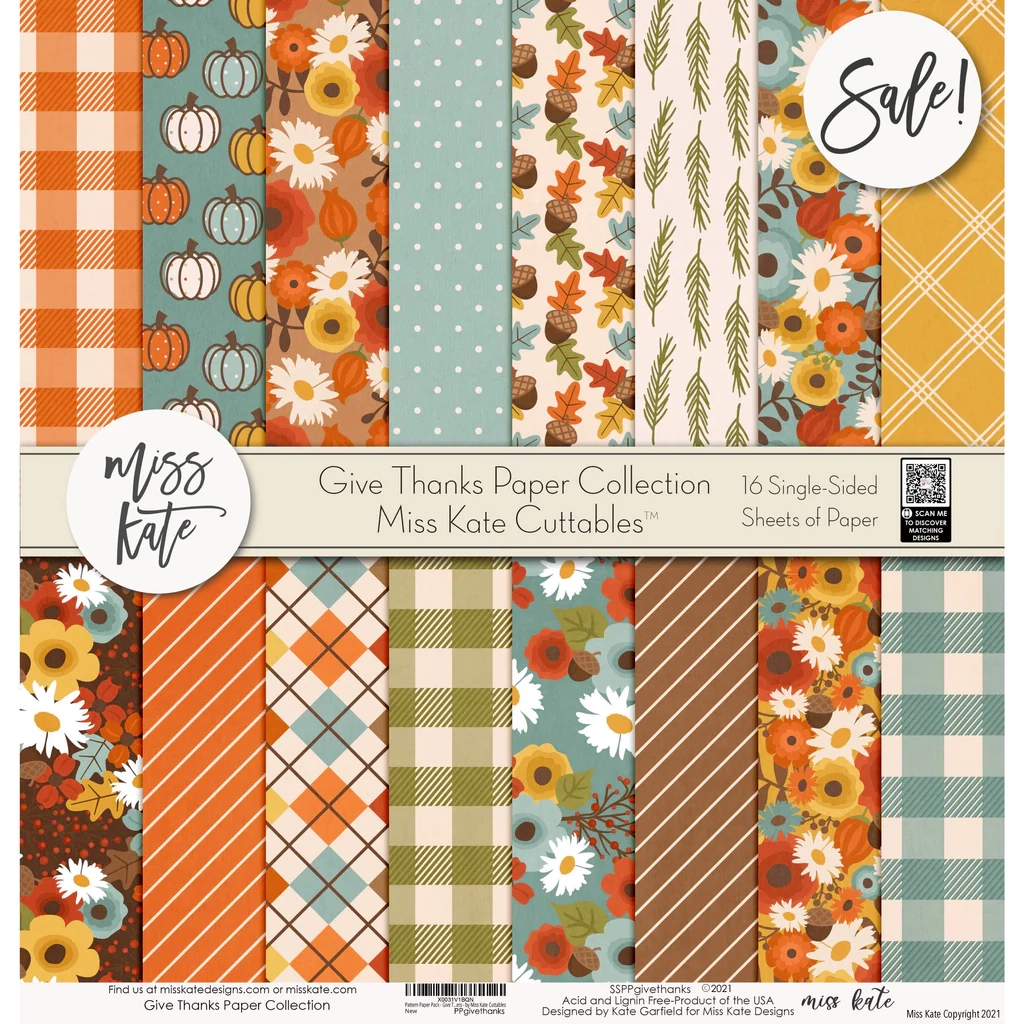Free Printable Thanksgiving Scrapbook Paper