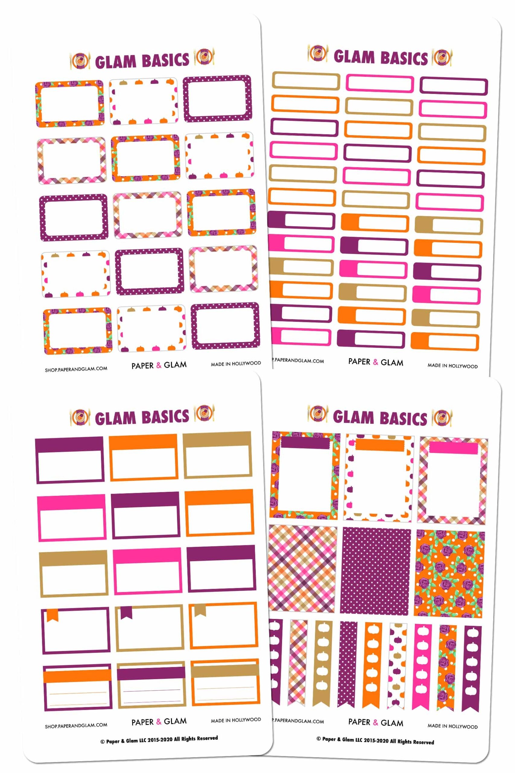 November Calendar Planner Printable Stickers