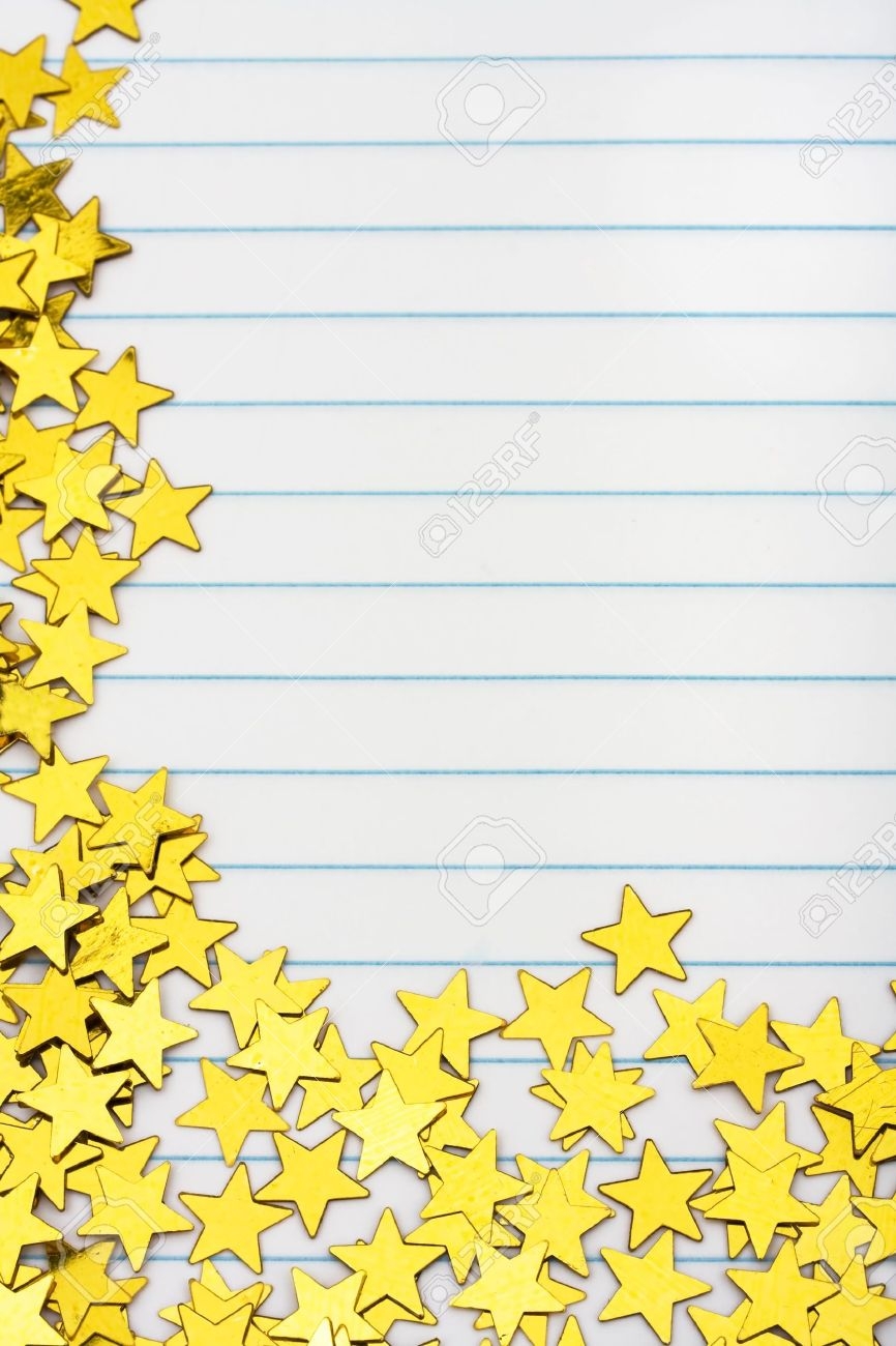 Star Border Lined Paper