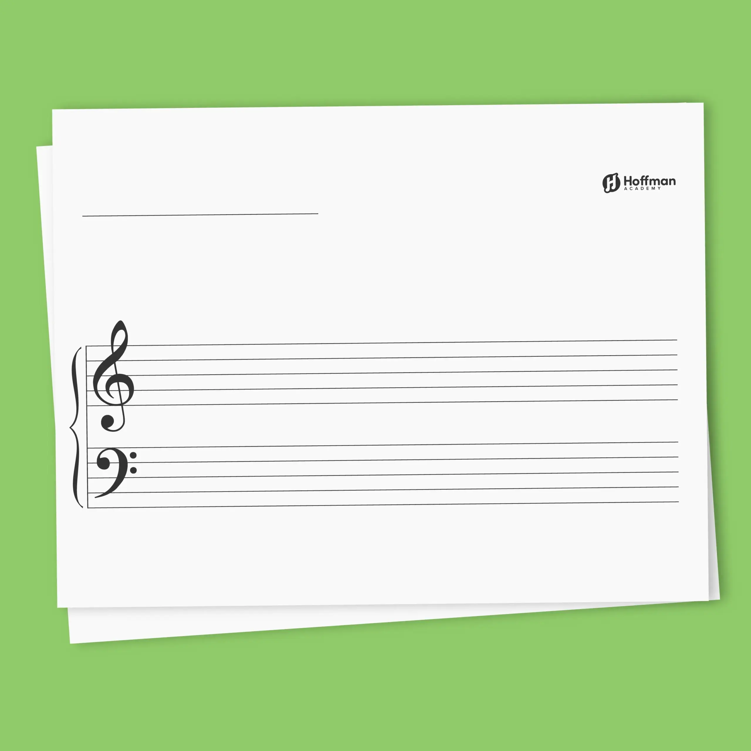 Grand Staff Paper Blank Printable Free Large Size PDF