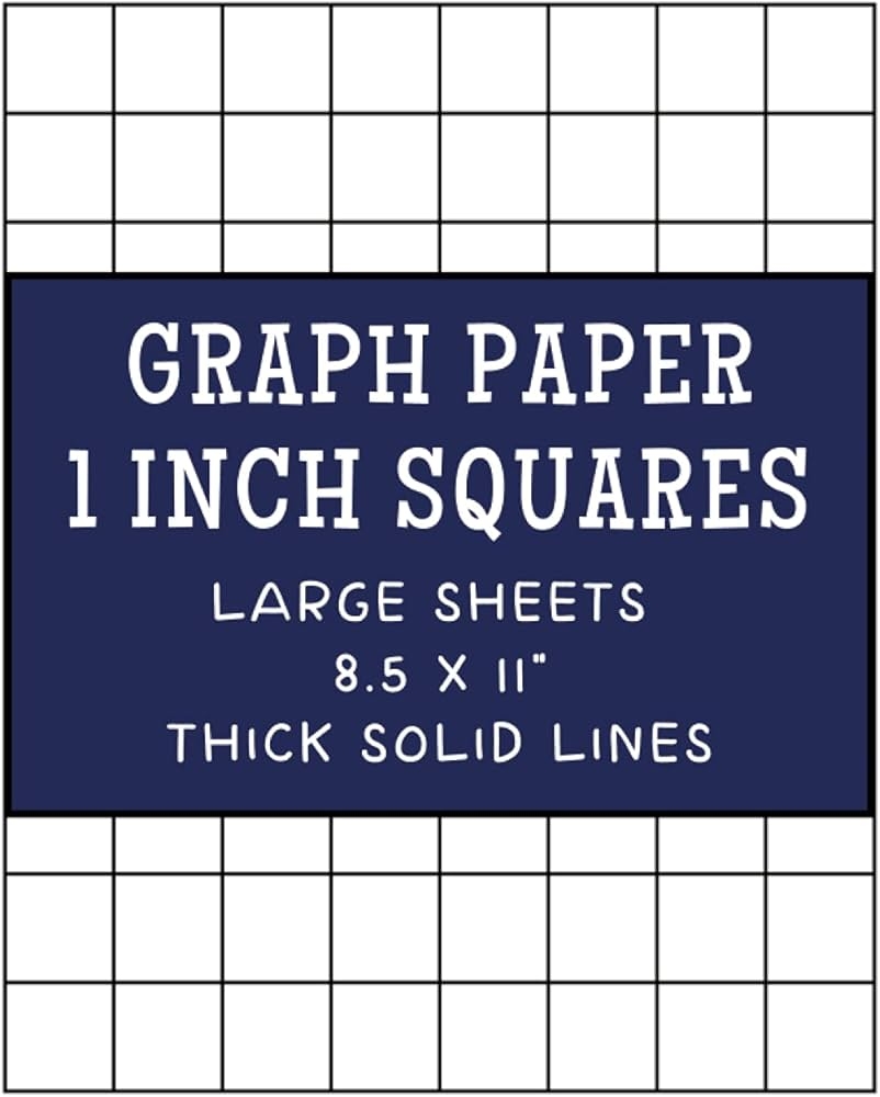 Graph Paper 1 Inch Squares Large Sheets Thick Solid Lines Grid Of Squares Notebook Kirk Mariah K Amazon de Books