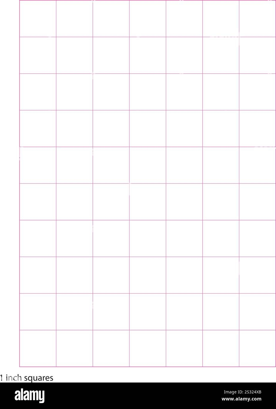 Graph Paper 1 Inch Squares Printable Template A4 Notebook Format 