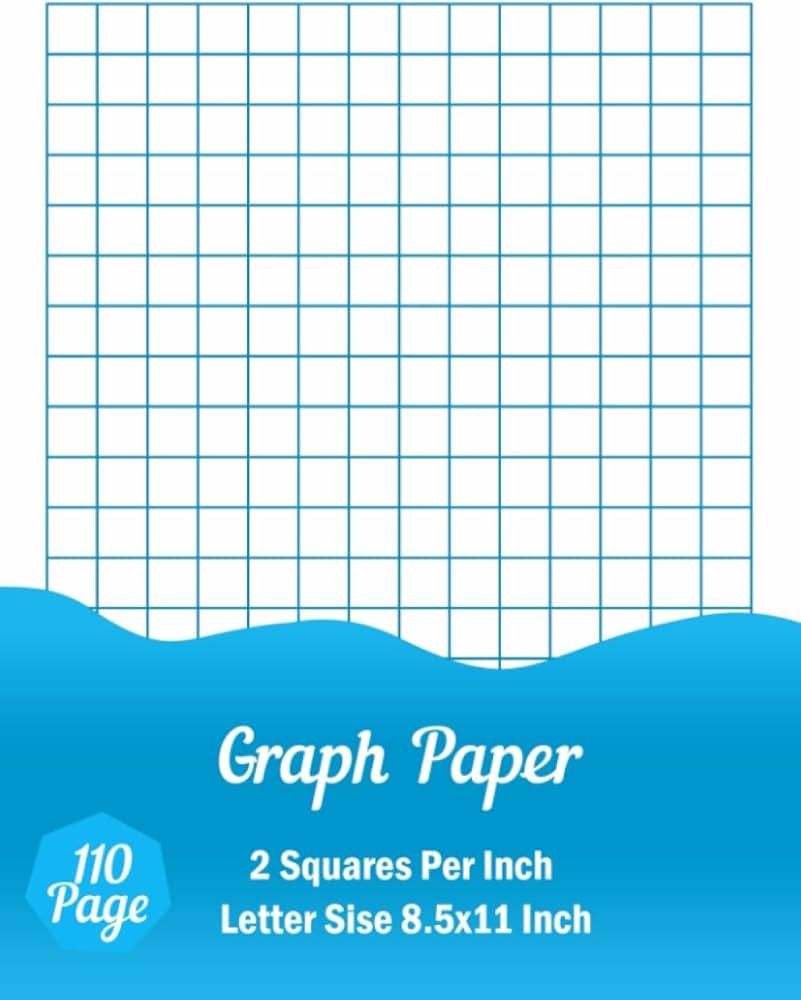 Graph Paper 2 Squares Per Inch 2 Lines Per Inch Blue Graph Lines 