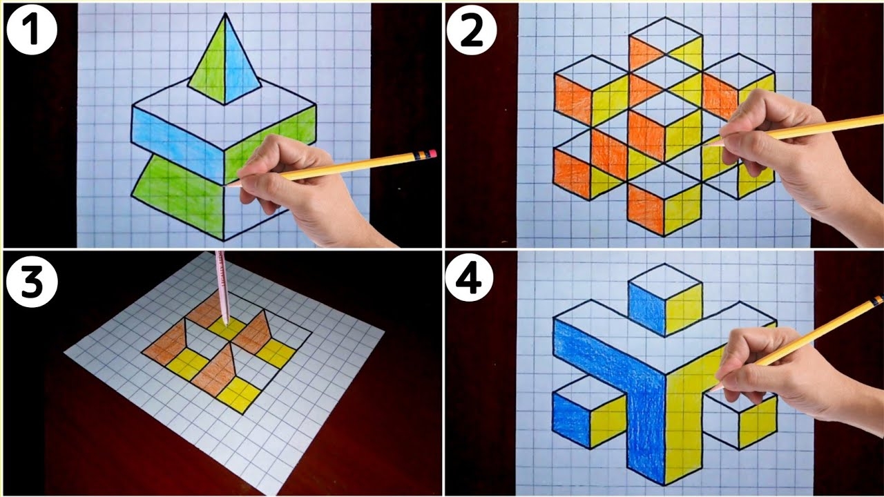 Graph Paper Art Designs Illusions Drawings For Beginners Ashar 2M