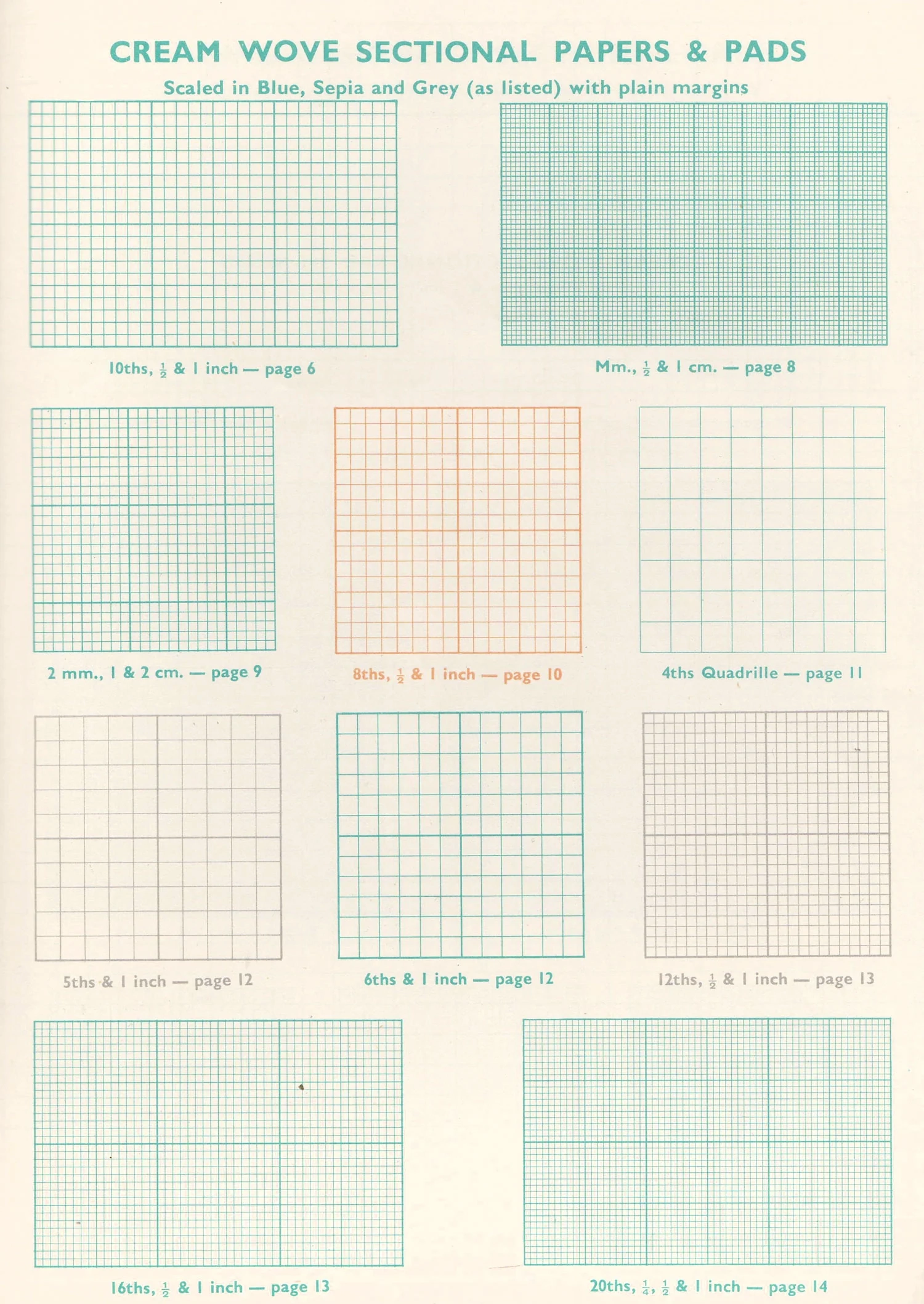 Graph Paper Catalogue 1958 Present amp Correct