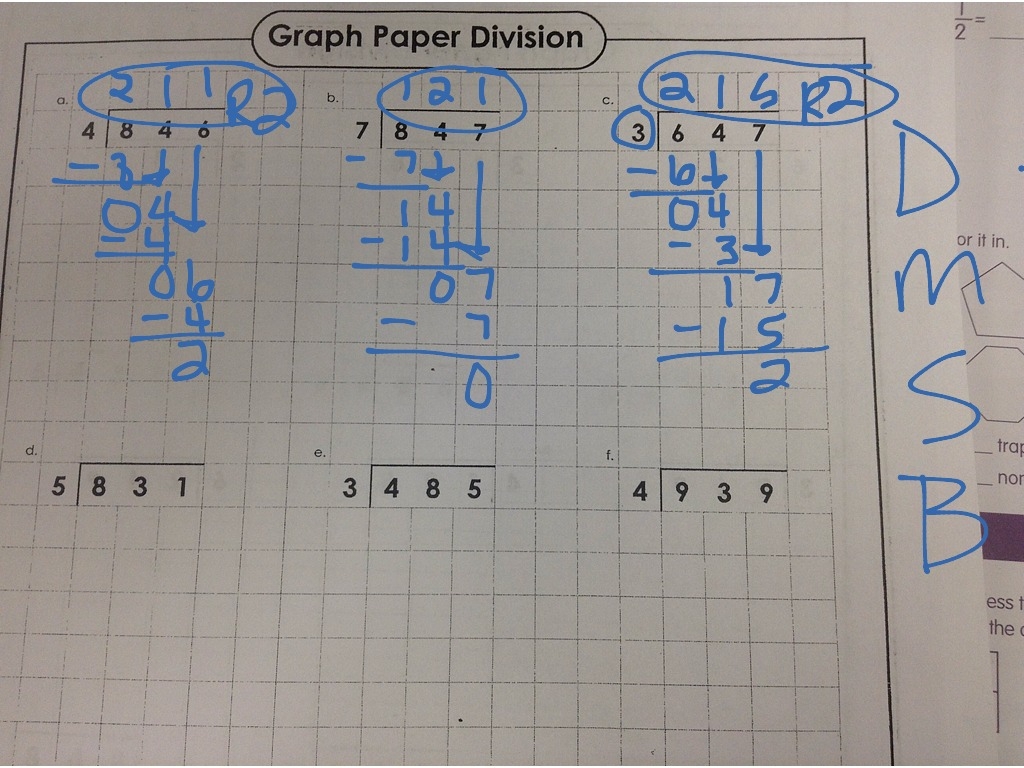Graph Paper Division Math Elementary Math 5th Grade Math ShowMe