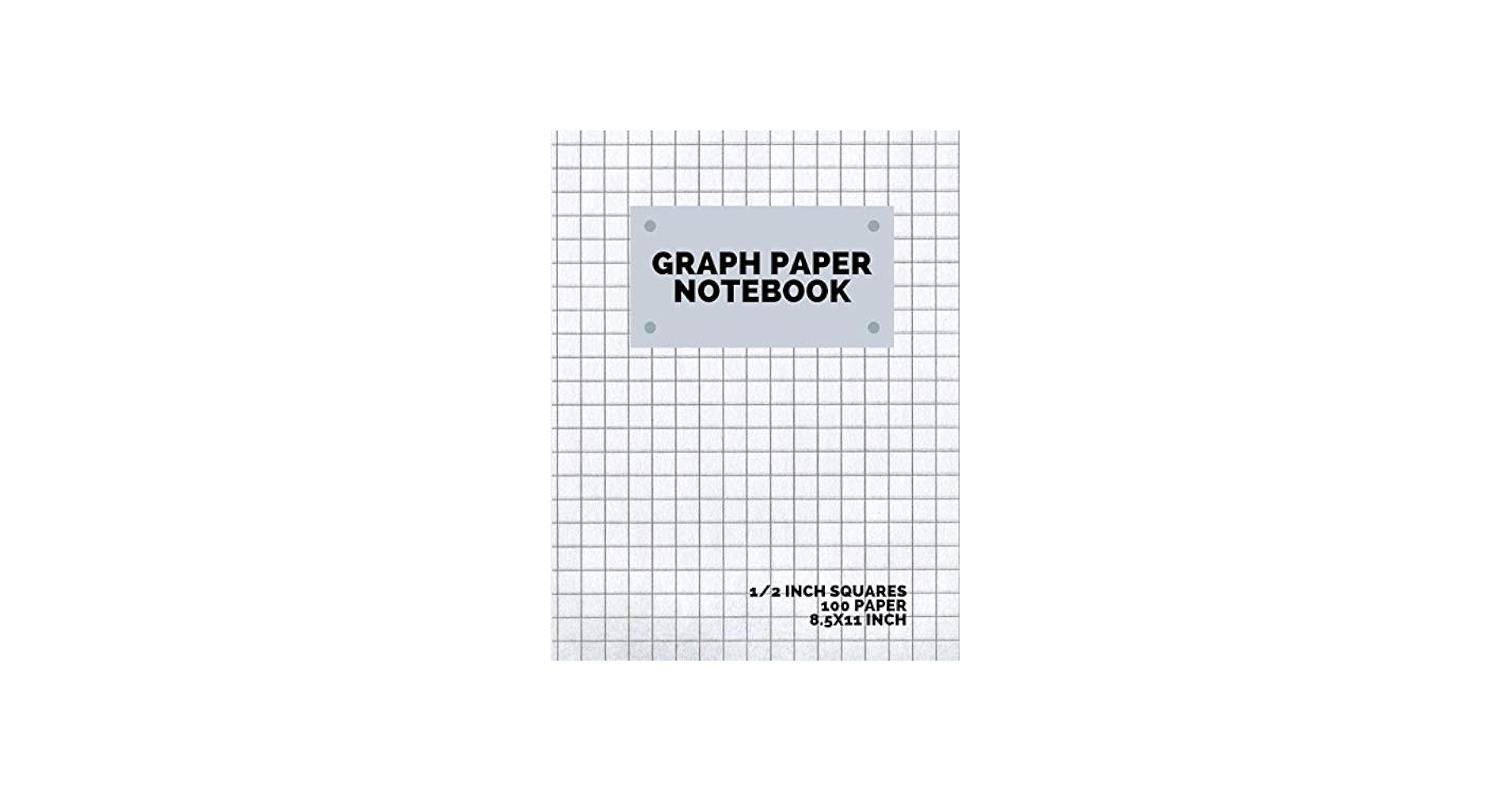 Graph Paper Notebook 1 2 Inch Squares 100 Pages Graphing Grid 