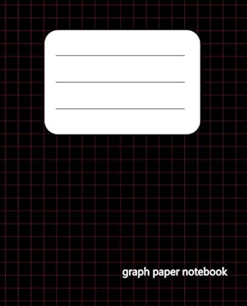 Graph Paper Notebook 5X5 Mm Squares Black 120 Pages Graphing 